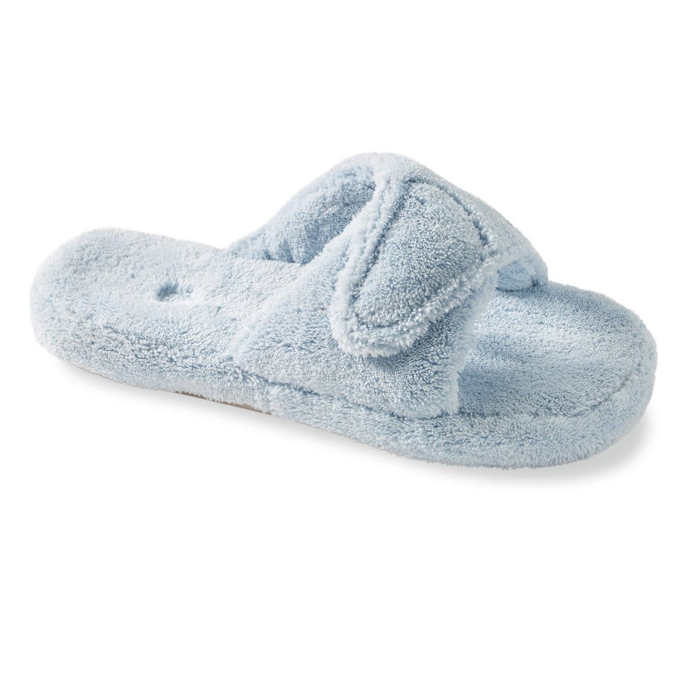 Women's Adjustable Spa Slide Slippers with Cloud Contour® Cushioning - Soft House Slippers for Relaxation, Lounging & Post-Spa Comfort