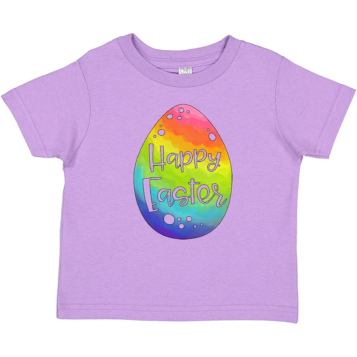 Inktastic Happy Easter Rainbow Easter Egg Baby T-Shirt - Cute Easter Outfit for Infants & Toddlers - Perfect for Easter Celebrations, Photo Shoots & Family Gatherings