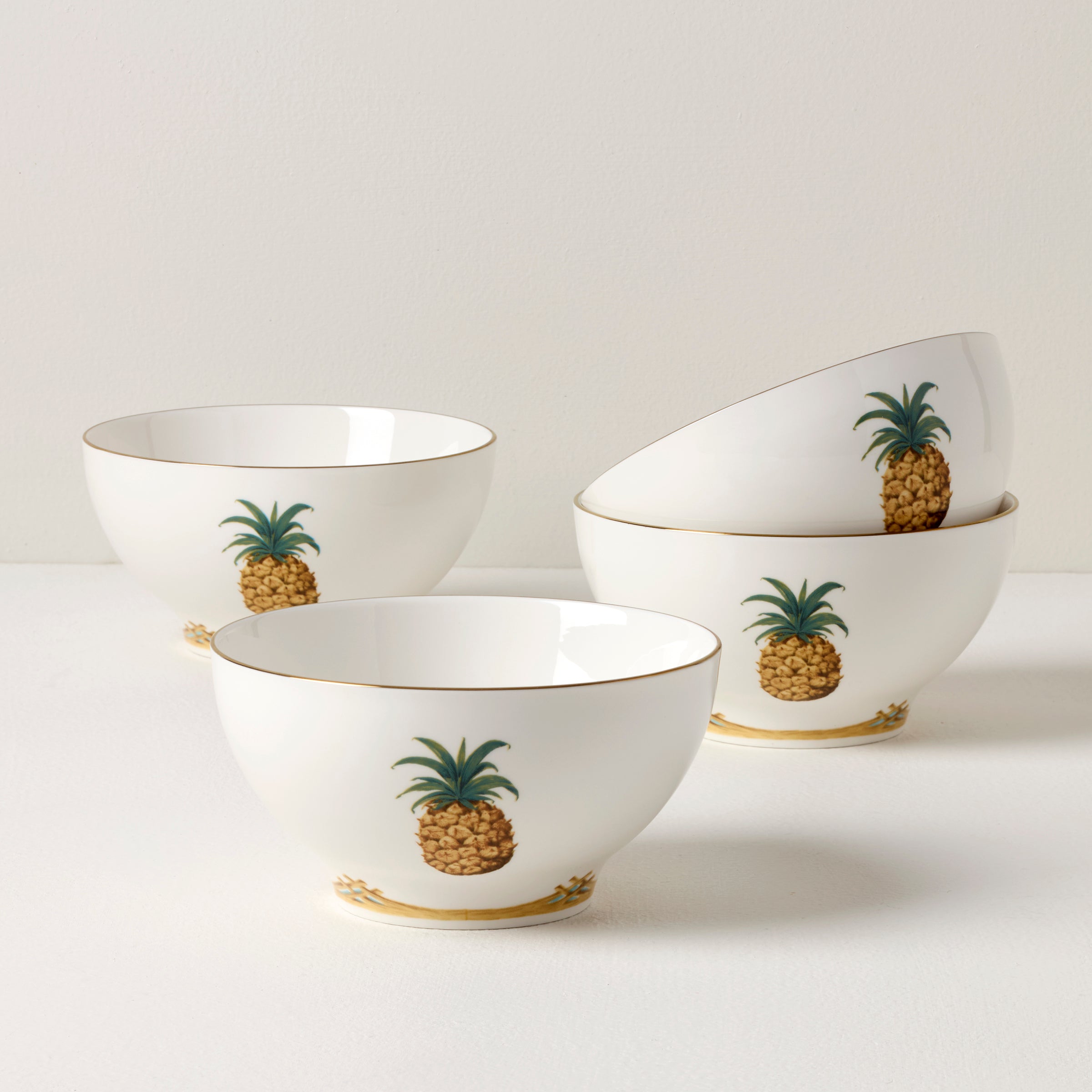 British Colonial Style Bamboo Rice Bowls Set of 4 - Eco-Friendly Asian Dinnerware for Sushi, Rice & Salad | Perfect for Home Dining & Party Serving