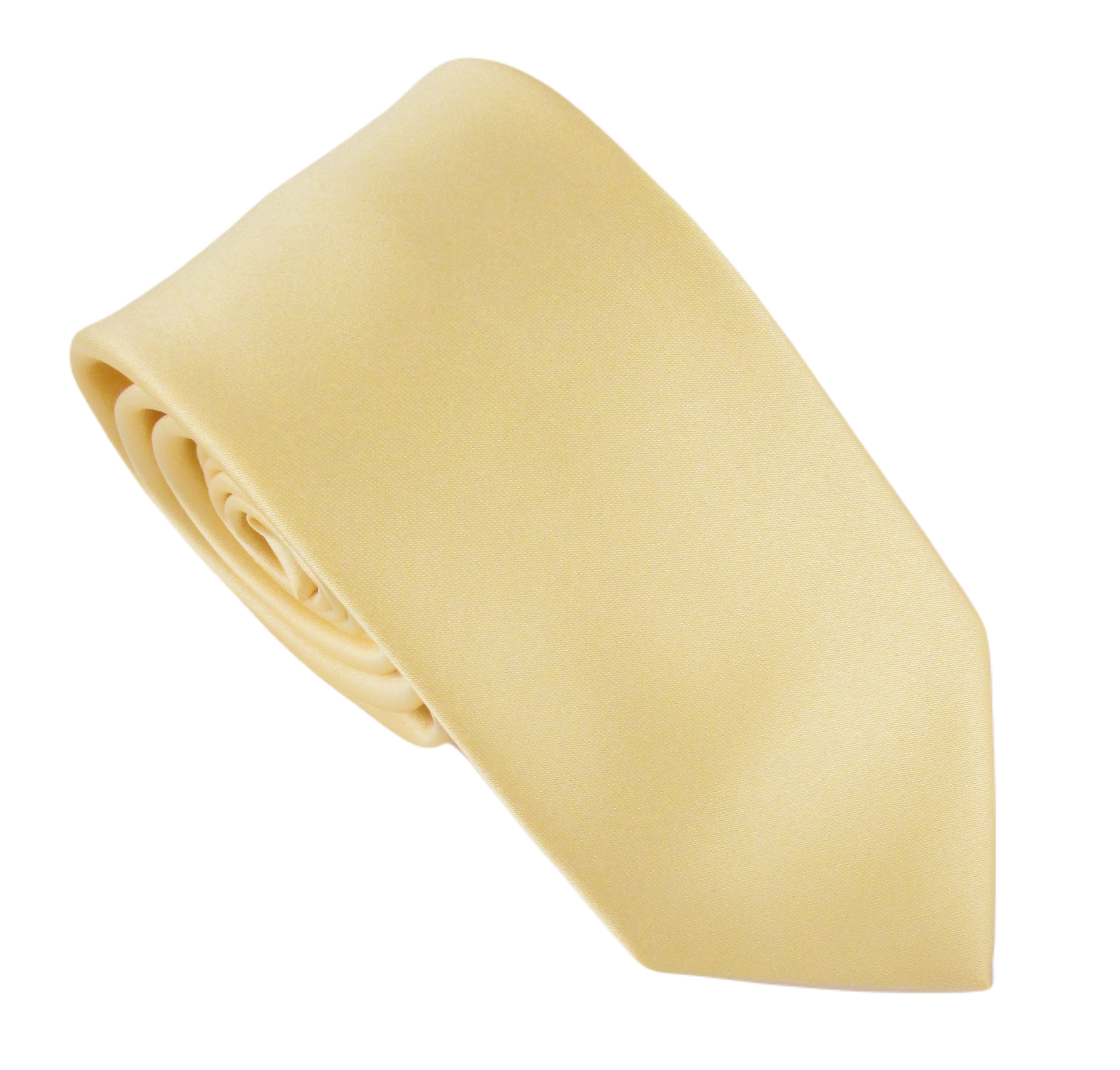 Men's Lemon Yellow Satin Necktie - Elegant Formal Tie for Weddings, Business Meetings & Special Occasions