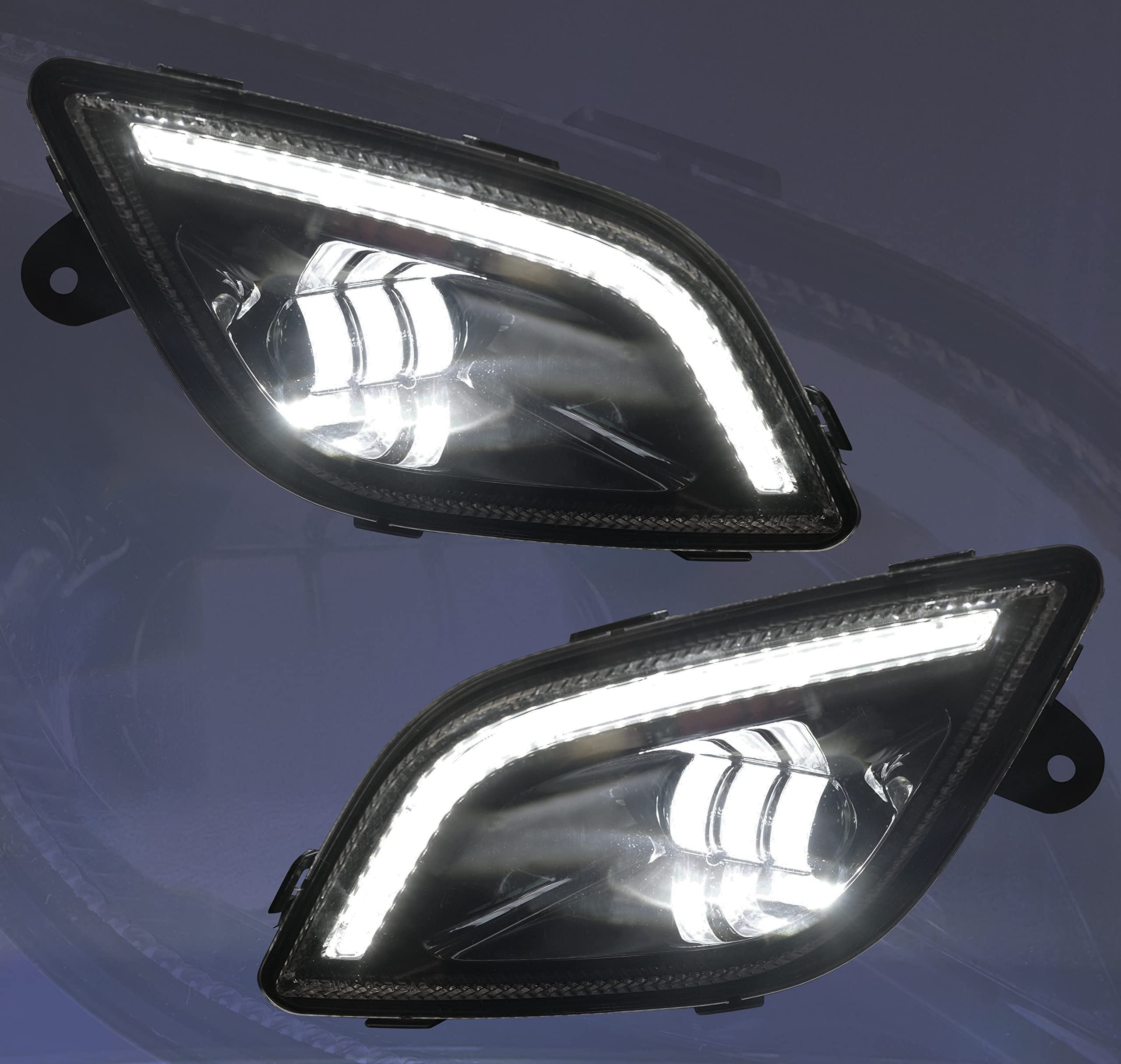 QSC Performance LED Fog Lights for Freightliner Cascadia 2018+ Trucks - Durable Bright Fog Lamp Pair - Perfect for Night Driving & Heavy-Duty Truck Upgrades