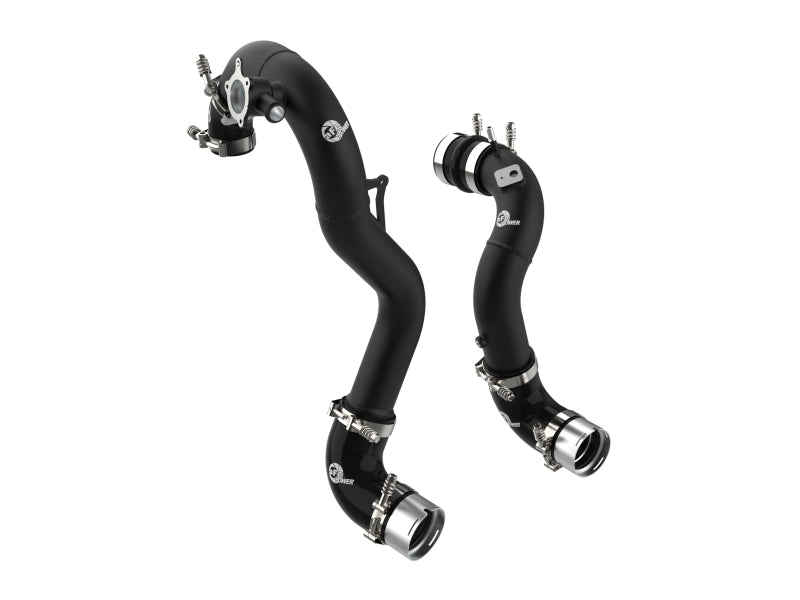 AFE 21-22 Ford Bronco L4 2.3L Turbo BladeRunner Aluminum Hot/Cold Charge Pipe Kit - Black | Performance Upgrade for Off-Road & Street Driving