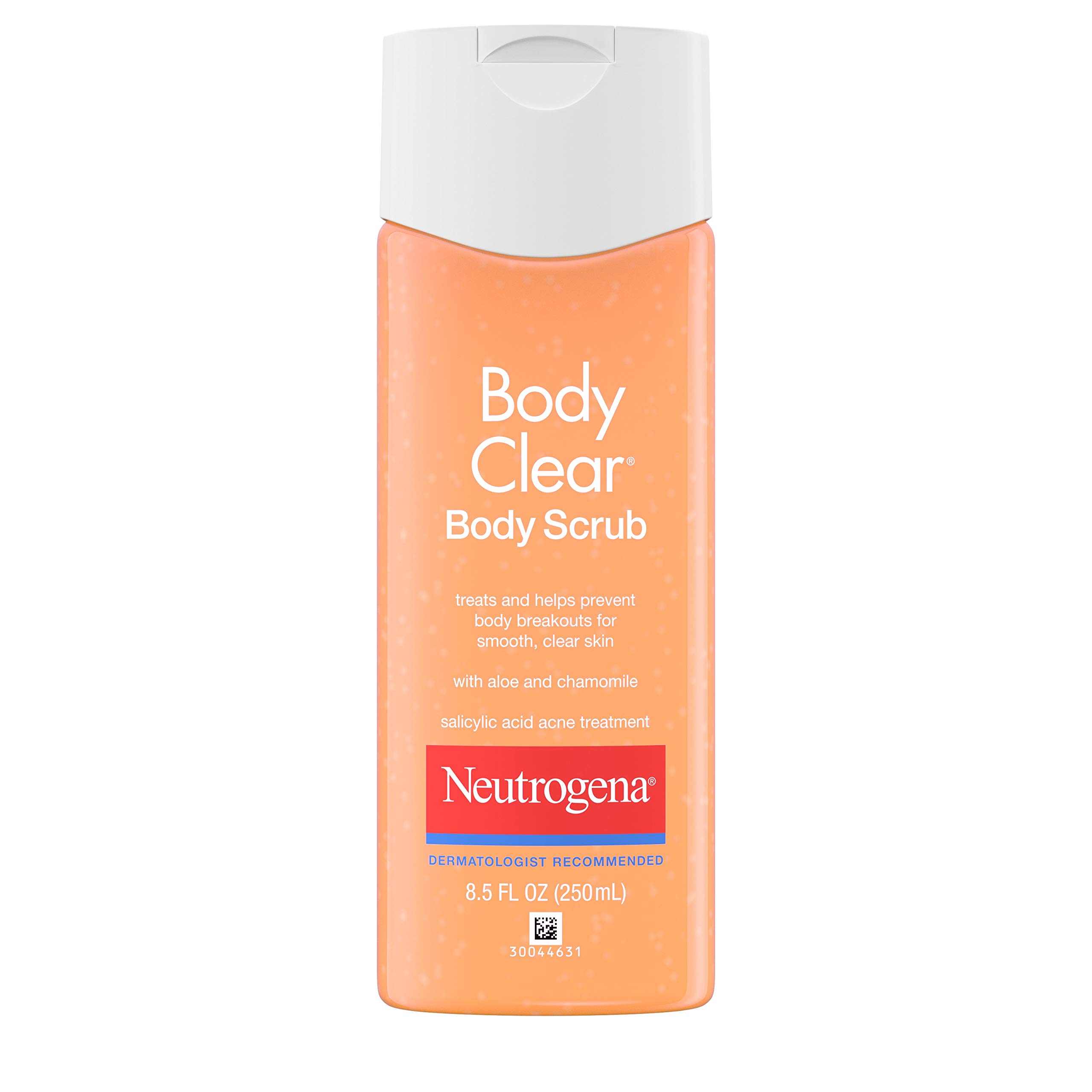 Neutrogena Body Clear Oil-Free Acne Body Scrub with Salicylic Acid - 8.5 fl oz Acne Treatment Body Wash for Back, Chest & Shoulders | Exfoliating & Cleansing for Clear Skin | Perfect for Gym, Post-Workout & Daily Shower Routine