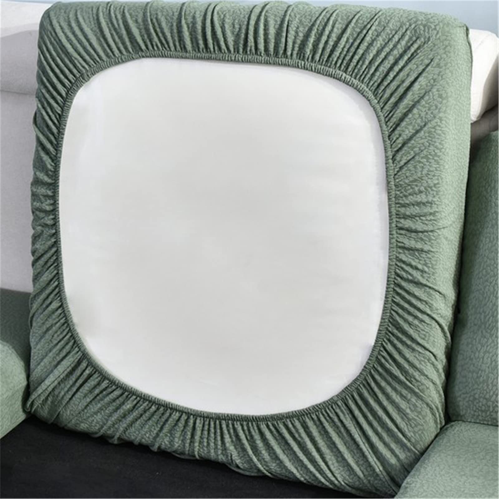 Stretch Waterproof Sofa Cushion Cover - High Elastic Fabric Slipcover for 2-Seater Couches, Light Green - Perfect for Living Room, Office & Pet-Friendly Homes