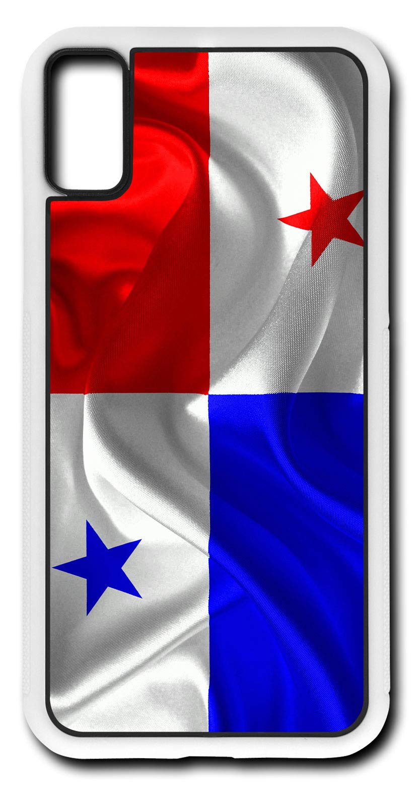 TYD Designs Custom iPhone X/Xs Case - Panama Flag National Blue Red White Star Pattern Durable Rubber Cover for Protection | Perfect for Travel, Gifts & Patriotic Showcase