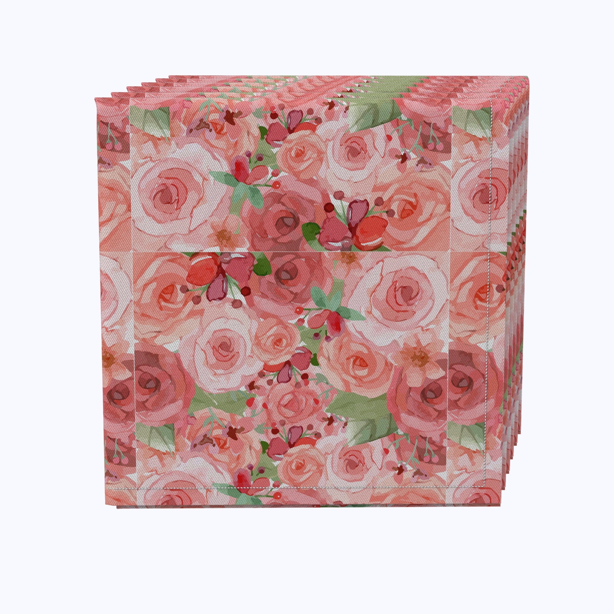 Floral Cotton Napkins Set of 219 - Premium Quality Cloth Napkins for Dining, Parties & Home Decor - Eco-Friendly Table Linens for Weddings, Restaurants & Everyday Use