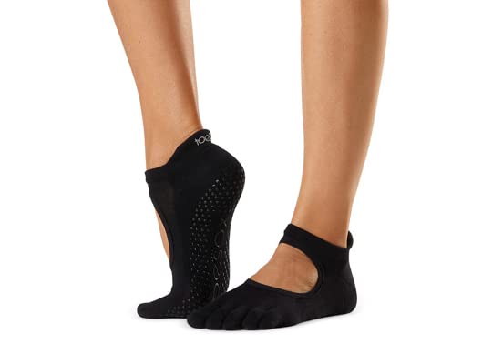 Toesox Women’s Non-Slip Bella Full Toe Grip Socks for Pilates, Barre, Yoga & Ballet - Anti-Skid Workout Socks with Arch Support for Dance, Fitness & Studio Classes