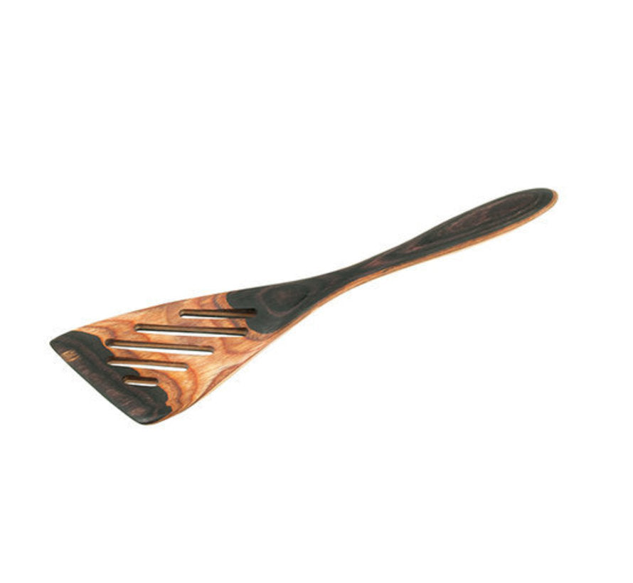 Pakka Wood Mini Slotted Spatula - Small Wooden Turner for Non-Stick Pans, Perfect for Flipping Pancakes, Eggs & Cookies | Eco-Friendly Kitchen Utensil for Baking & Cooking
