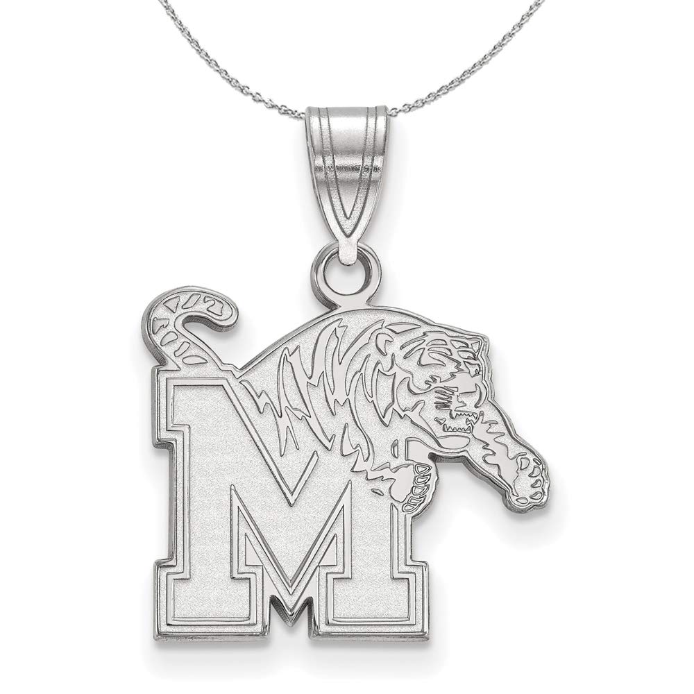 Sterling Silver Memphis 'M' Pendant Necklace for Gifts & School Pride