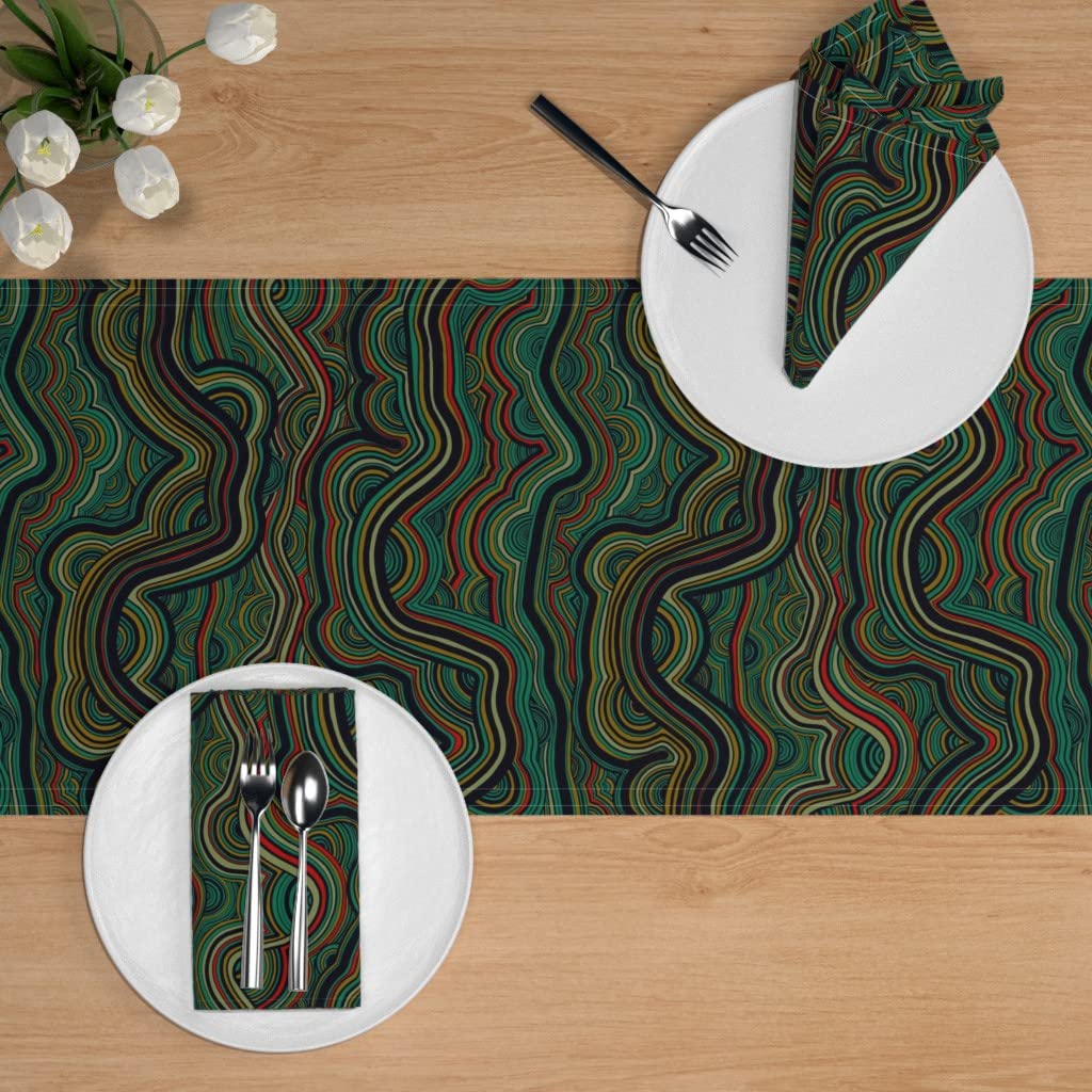 Custom Printed Cotton Sateen Table Runner 72