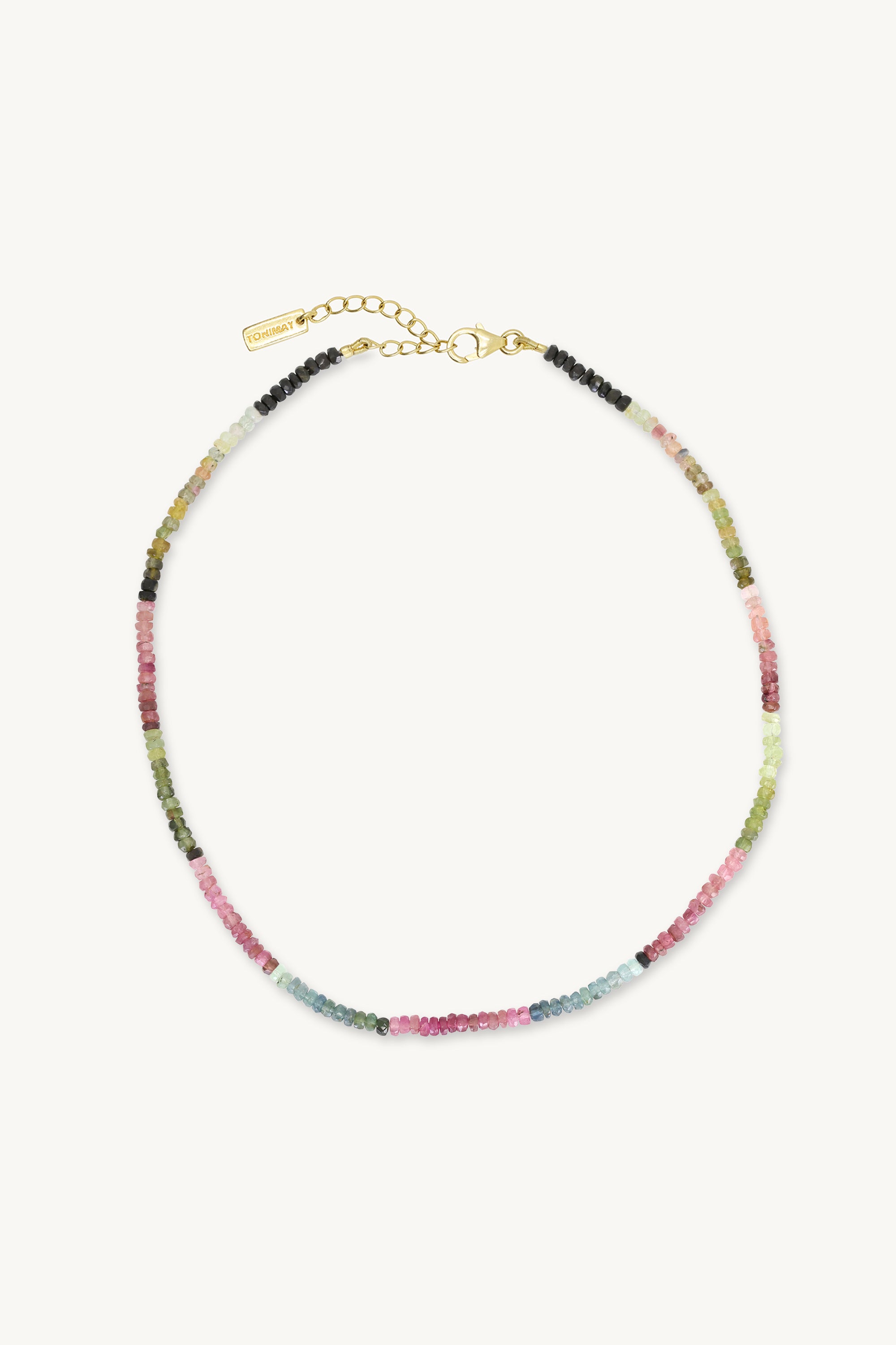 Tourmaline Ombre Gold Necklace – Elegant Gemstone Jewelry for Women | Perfect for Weddings, Parties & Special Occasions