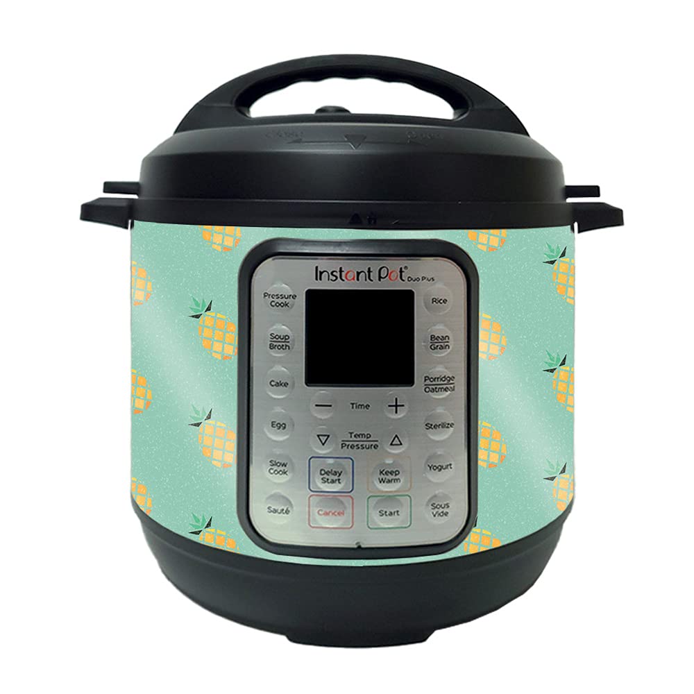 MightySkins Glossy Glitter Vinyl Wrap for Instant Pot Duo 6-QT | Pineapple Design | Protective & Durable Skin Cover | Easy Application & Removal | Made in USA | Perfect for Kitchen Decor & Appliance Personalization