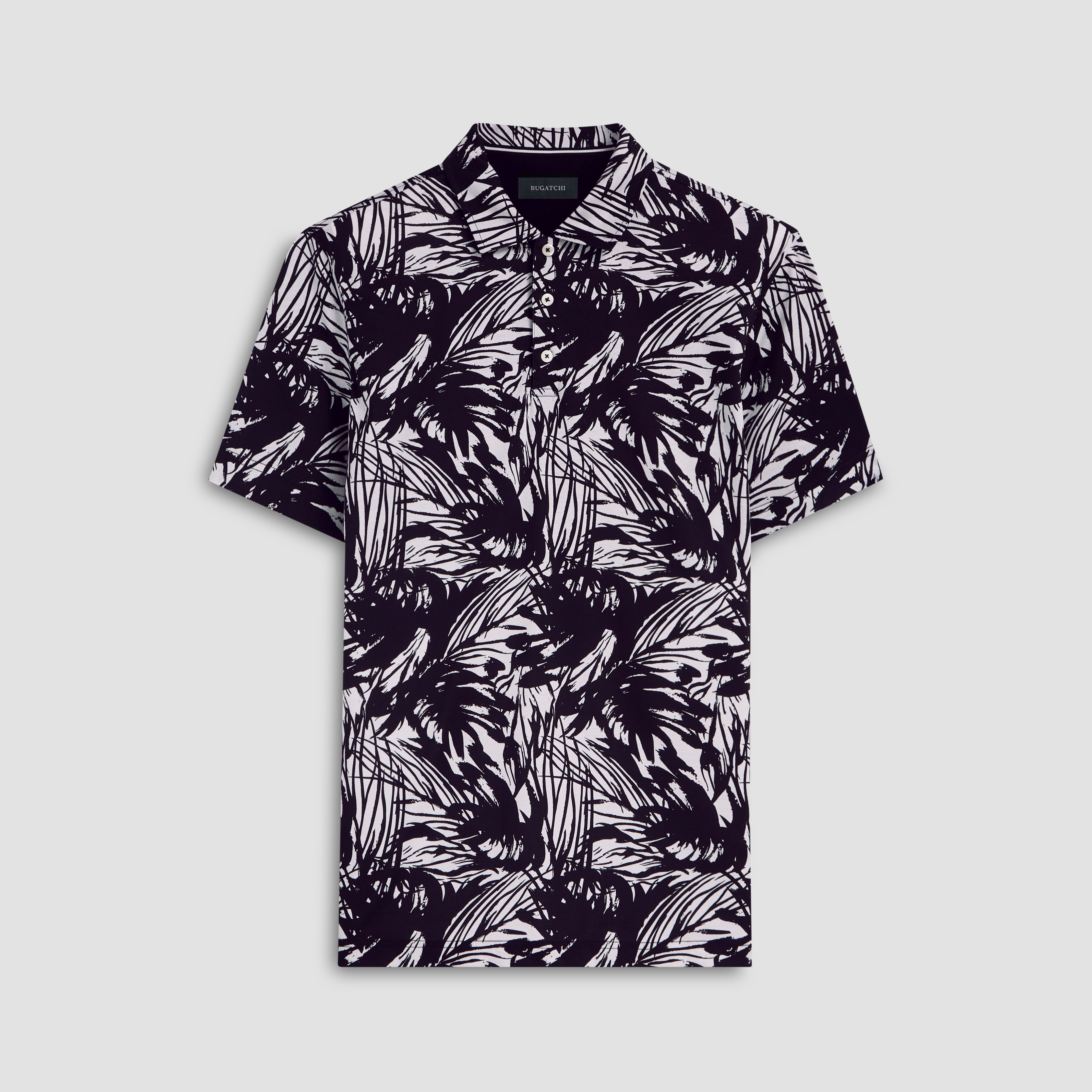 Hendrix Abstract Print Polo Shirt for Men - Stylish Casual Short Sleeve Button Down Shirt - Perfect for Work, Office, and Summer Outfits