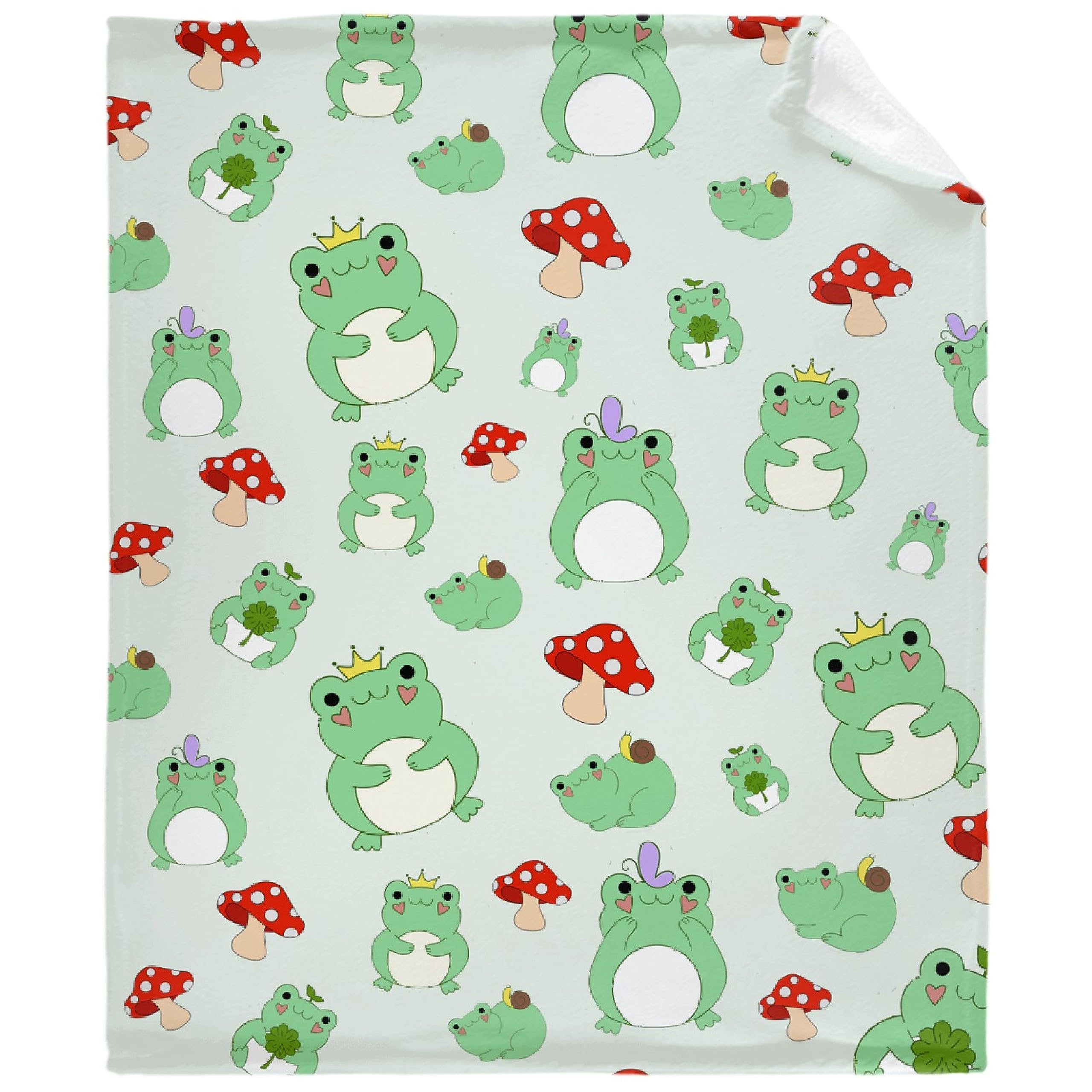Soft Cozy Fuzzy Frog Blanket - Funny Oversized Throw (90