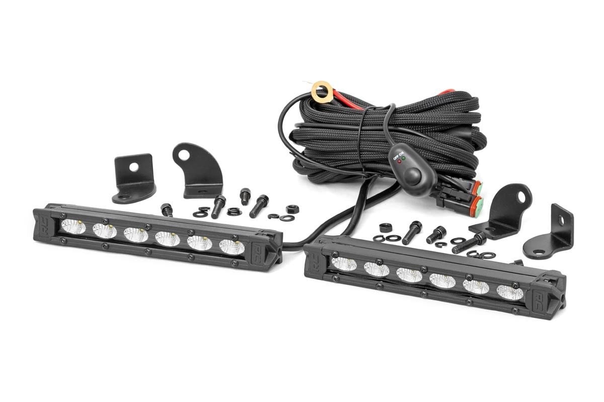 6 Inch Black Series LED Light Bar - Slim Line Design, Pair (70406ABL) for Off-Road Trucks, ATVs, and Marine Boats