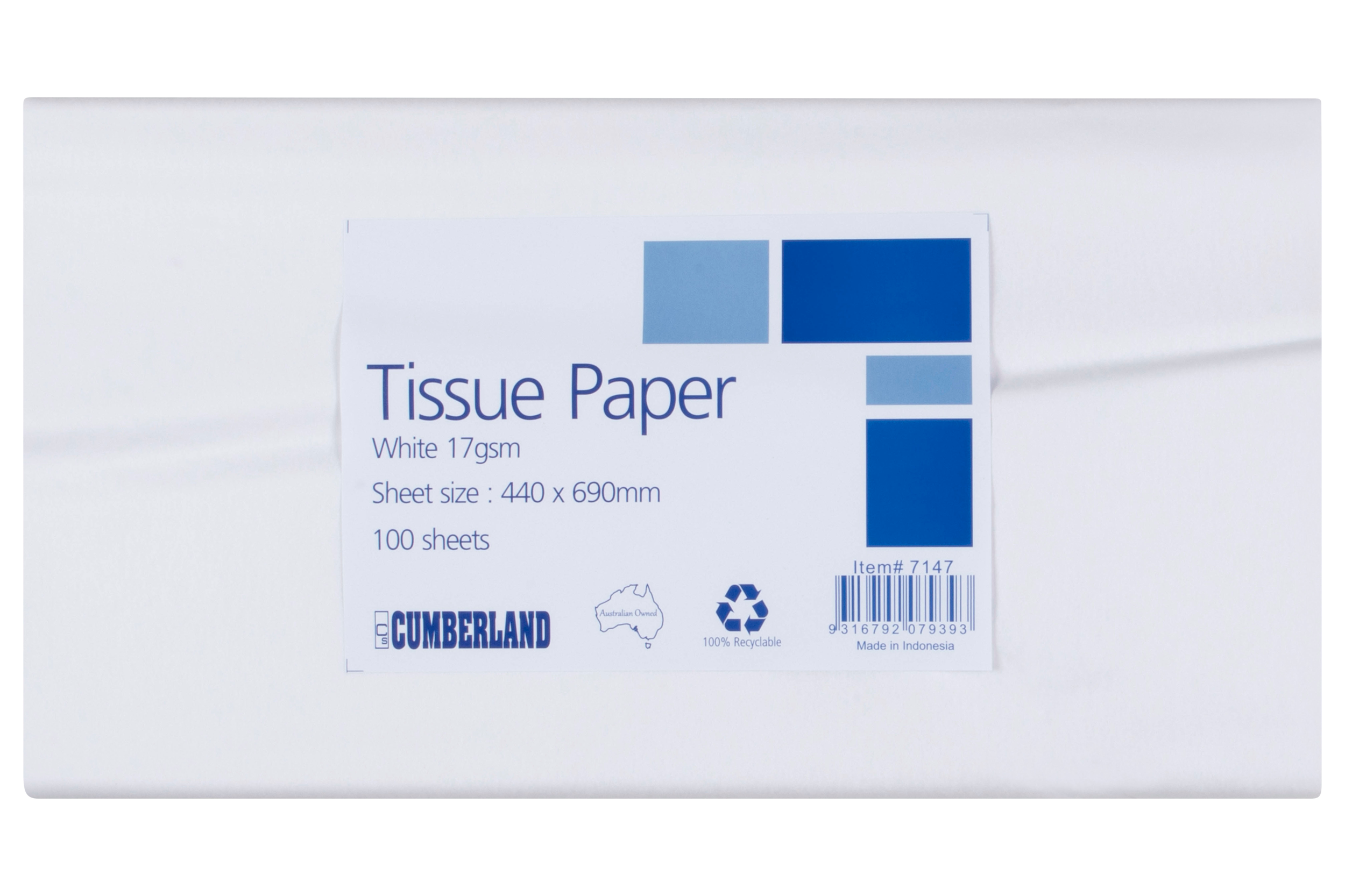 Premium 440mm x 690mm Bulk Tissue Paper - 100 Sheets Pack | Gift Wrapping, Crafts & Party Decorations