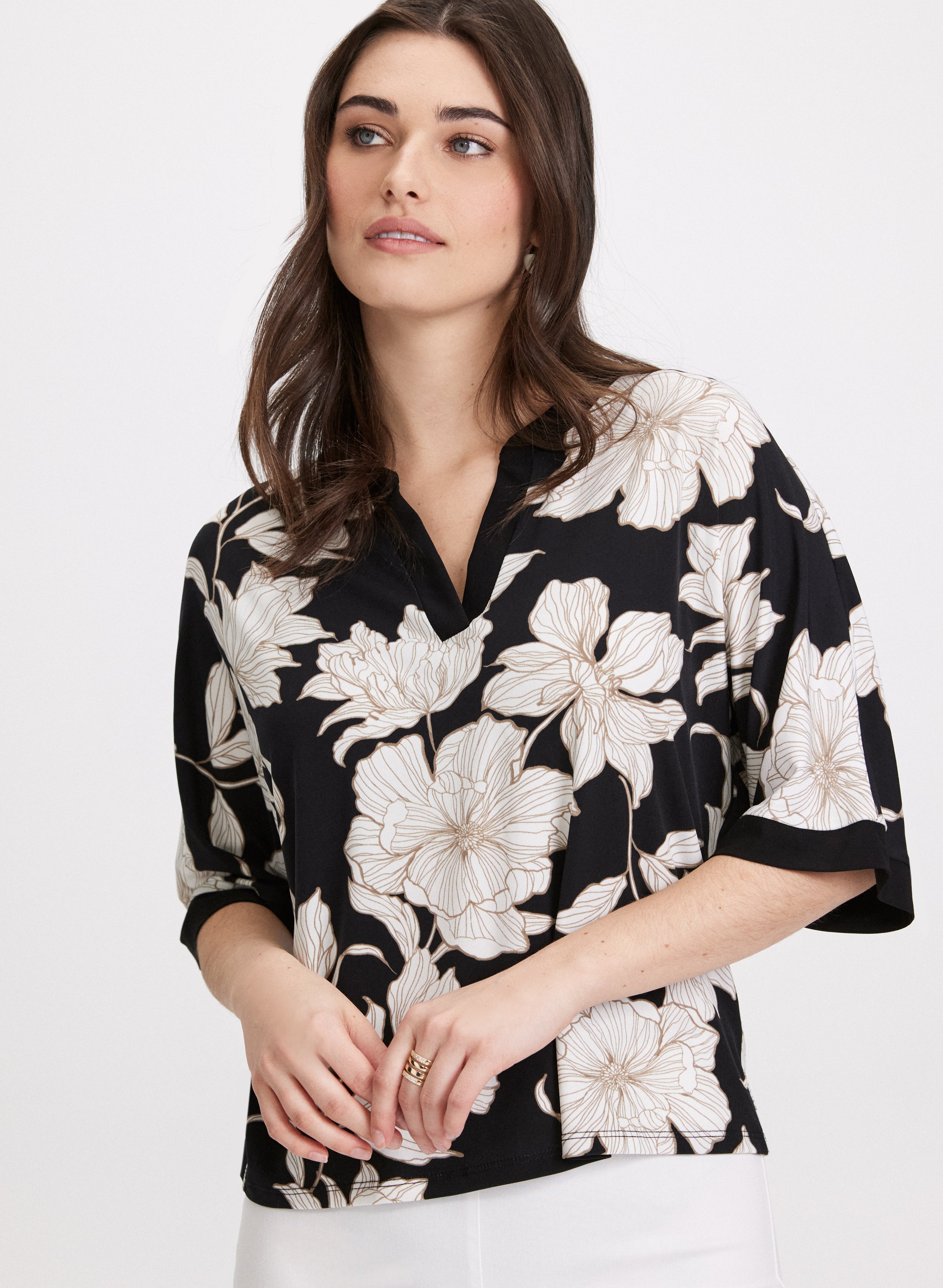 Floral Print Women's Blouse - Stylish Flowy Tops for Spring & Summer | Casual & Office Wear