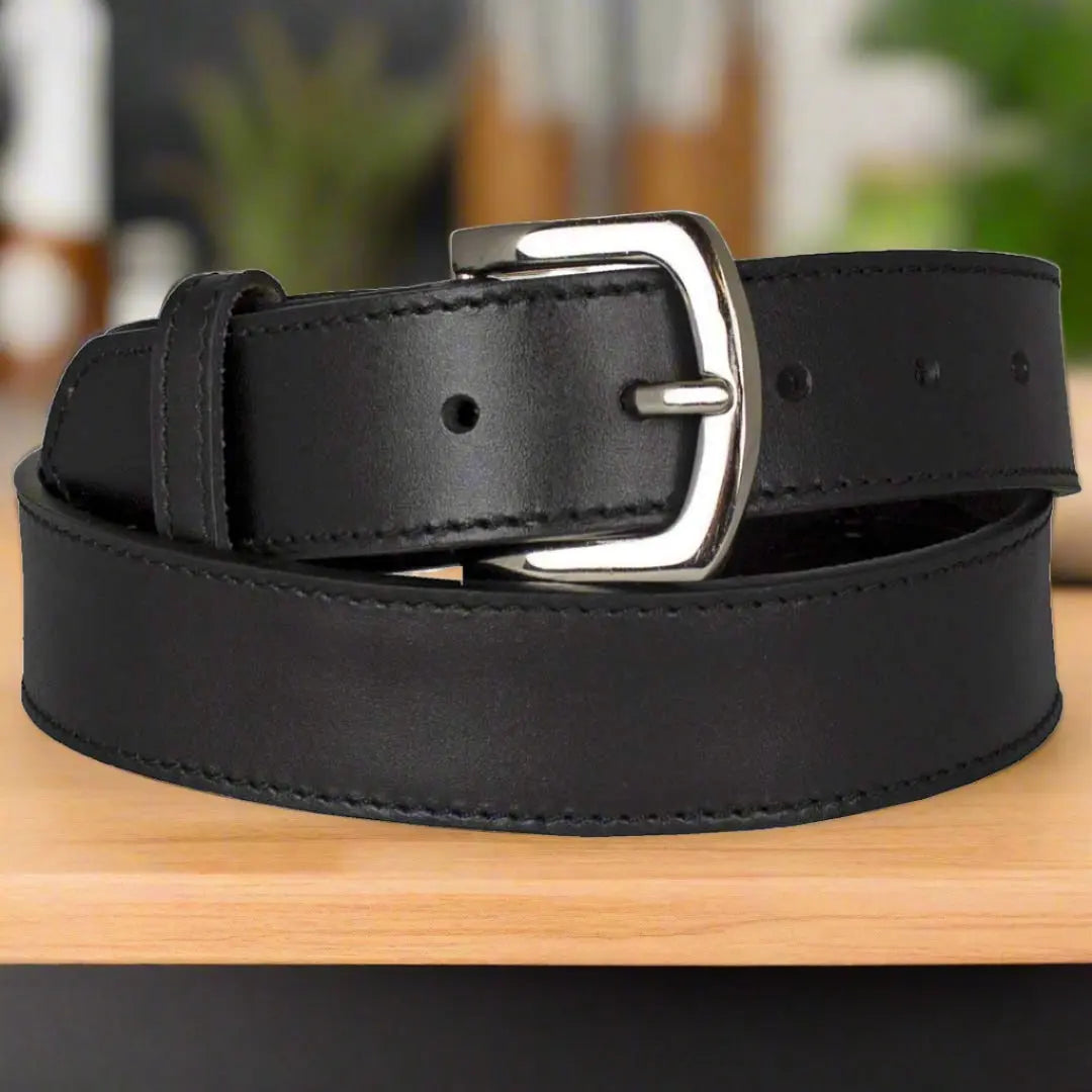 BOL Men's Leather Money Belt with Removable Buckle - Secure Travel Waist Pouch for Cash, Cards & Passport - Perfect for Travel, Hiking & Outdoor Adventures
