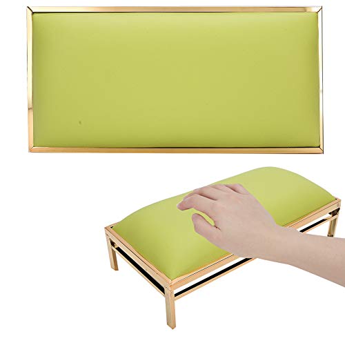 Premium PU Leather Nail Art Hand Rest Pillow - Ergonomic Manicure Arm Support Cushion for Salon & Home Use, Comfortable Nail Technician Accessories (Green) - Perfect for Gel Polish, Acrylic Nails & Pedicure Sessions