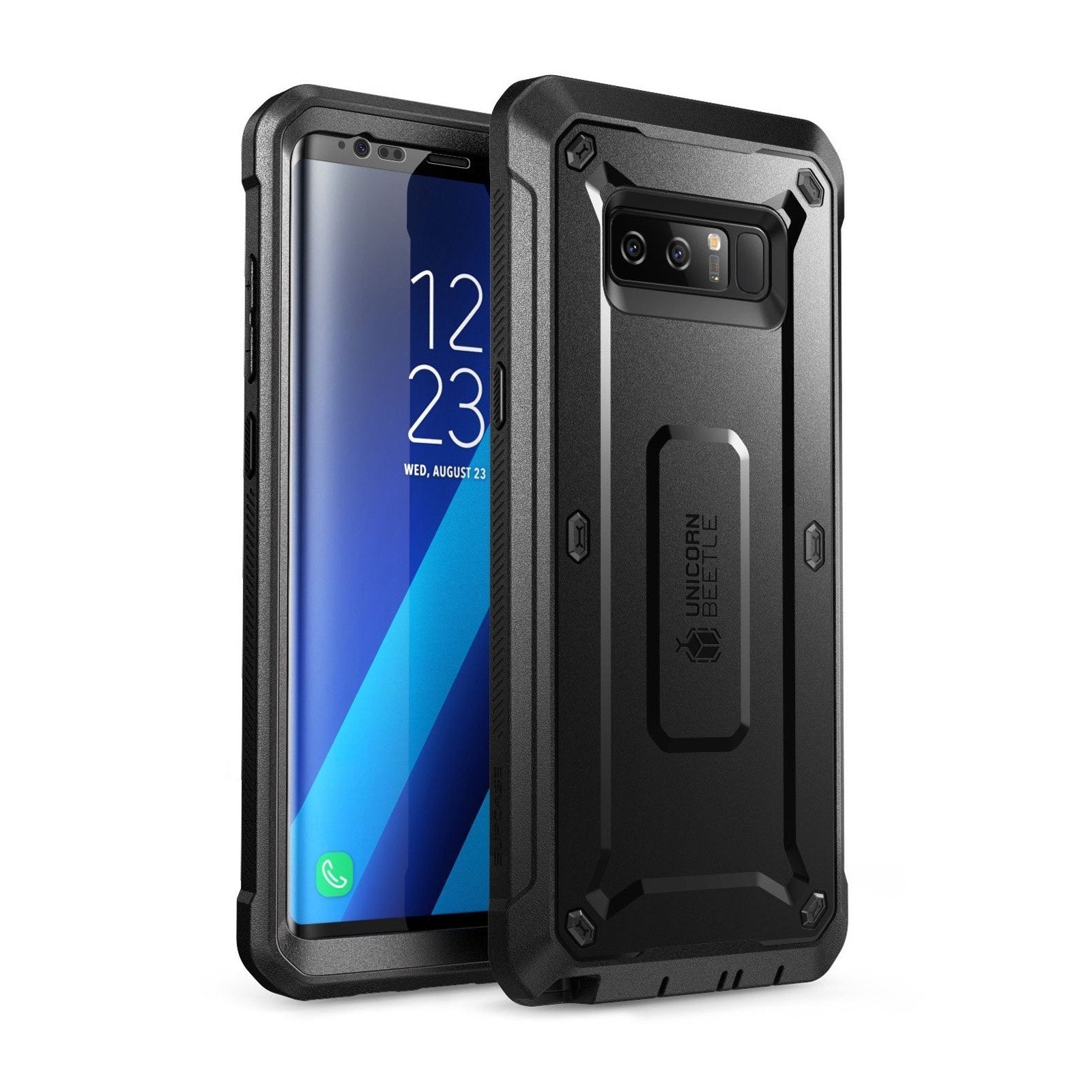 Samsung Galaxy Note 8 Unicorn Beetle Pro Full Body Rugged Holster Case - Shockproof Protective Cover with Built-in Screen Protector - Black (Open Box) - Perfect for Outdoor, Construction & Extreme Sports Use