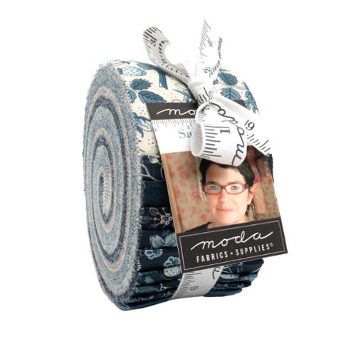 French General Sacre Bleu M13970 Jelly Roll - 40 Strips of Premium Cotton Fabric for Quilting, Sewing & DIY Crafts - Perfect for Patchwork, Scrapbooking & Home Decor Projects