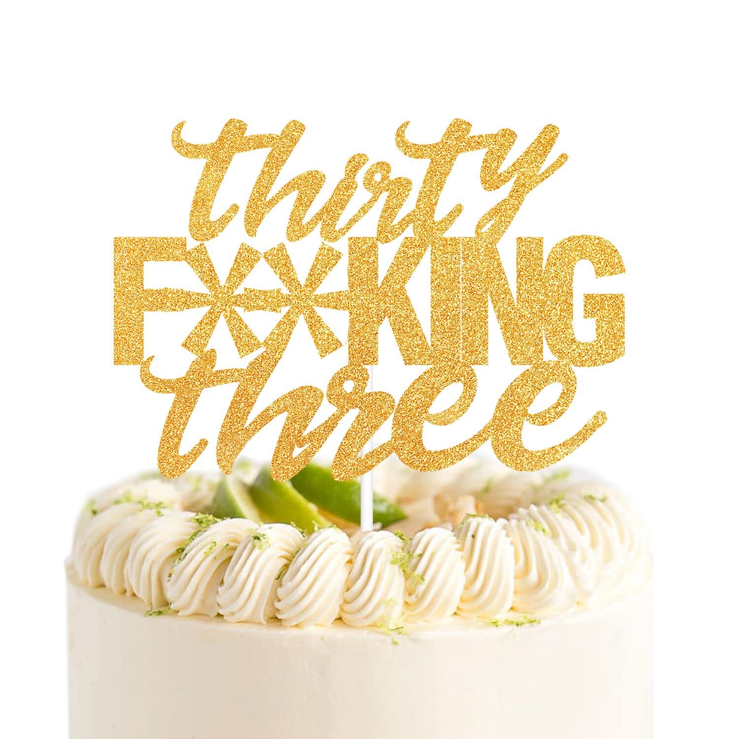 33rd Birthday Cake Toppers - Set of 33 Happy Birthday Decorations for 33 Years Old Anniversary Party Supplies | Perfect for Cakes, Cupcakes & Dessert Table Displays
