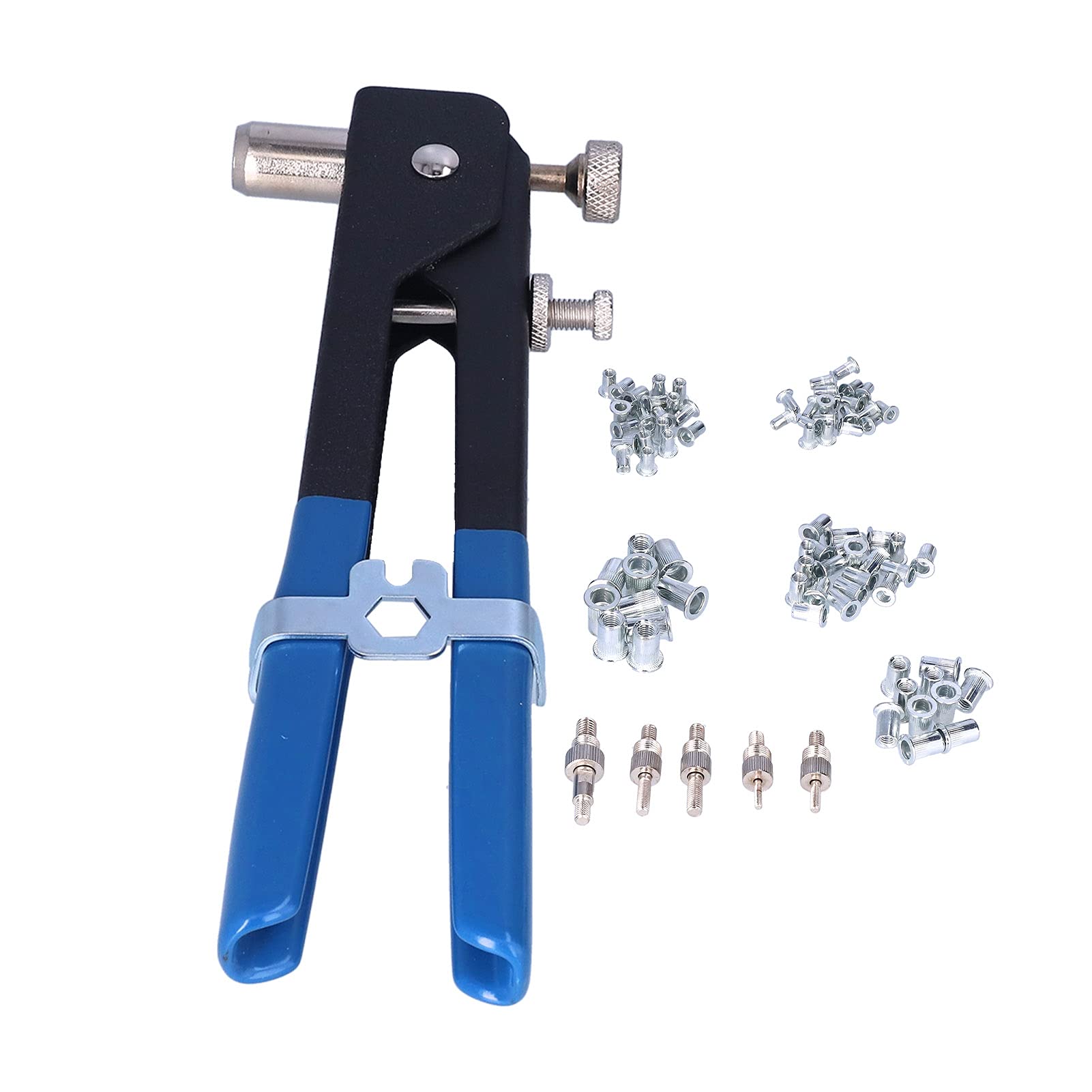 86Pcs Rivet Nut Gun Kit - M3 to M8 Blind Nut Riveter Set with Manual Riveting Tool for Metal & Wood | DIY, Automotive, Furniture Repair & Construction Projects