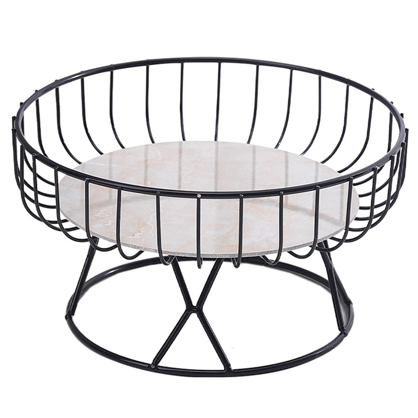 MagiDeal Countertop Fruit Basket Bowl - Space Saving Kitchen Storage Organizer with Base for Fruits, Vegetables, and Decor - Perfect for Farmhouse, Dining Table, Pantry, and Countertop Organization
