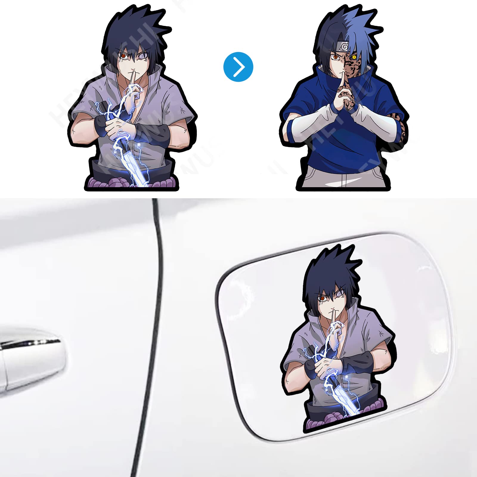 3D Anime Car Sticker Decal - Waterproof Bumper Sticker for Car, Motorcycle, Laptop, Skateboard - Durable Automotive Decor for Adults, Teens, and Anime Fans