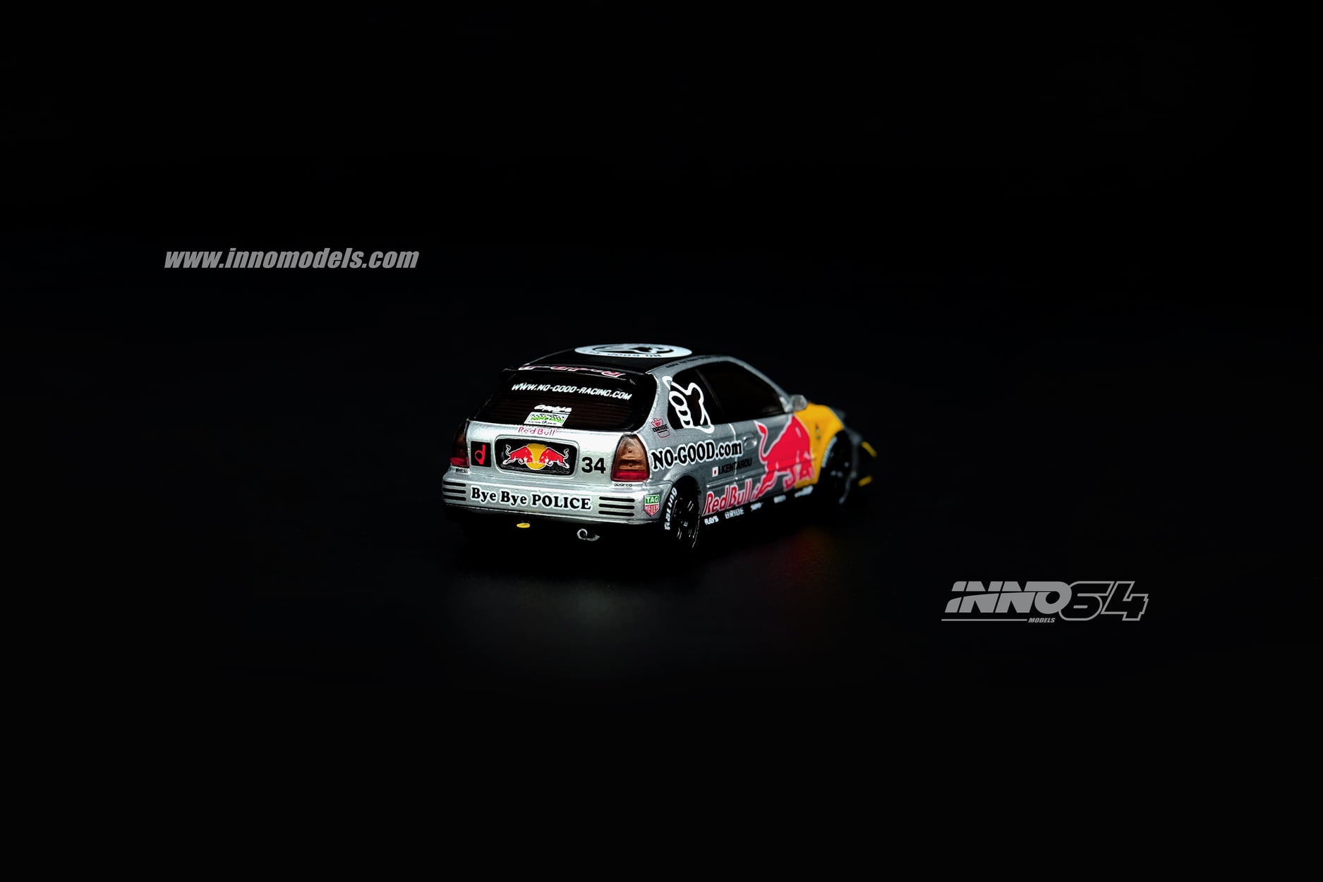 INNO Models 1:64 Scale Diecast Honda Civic EK9 Type R JDM Car Model - Osaka Auto Messe 2020 Limited Edition in Silver - Perfect for Collectors, Display & Racing Enthusiasts