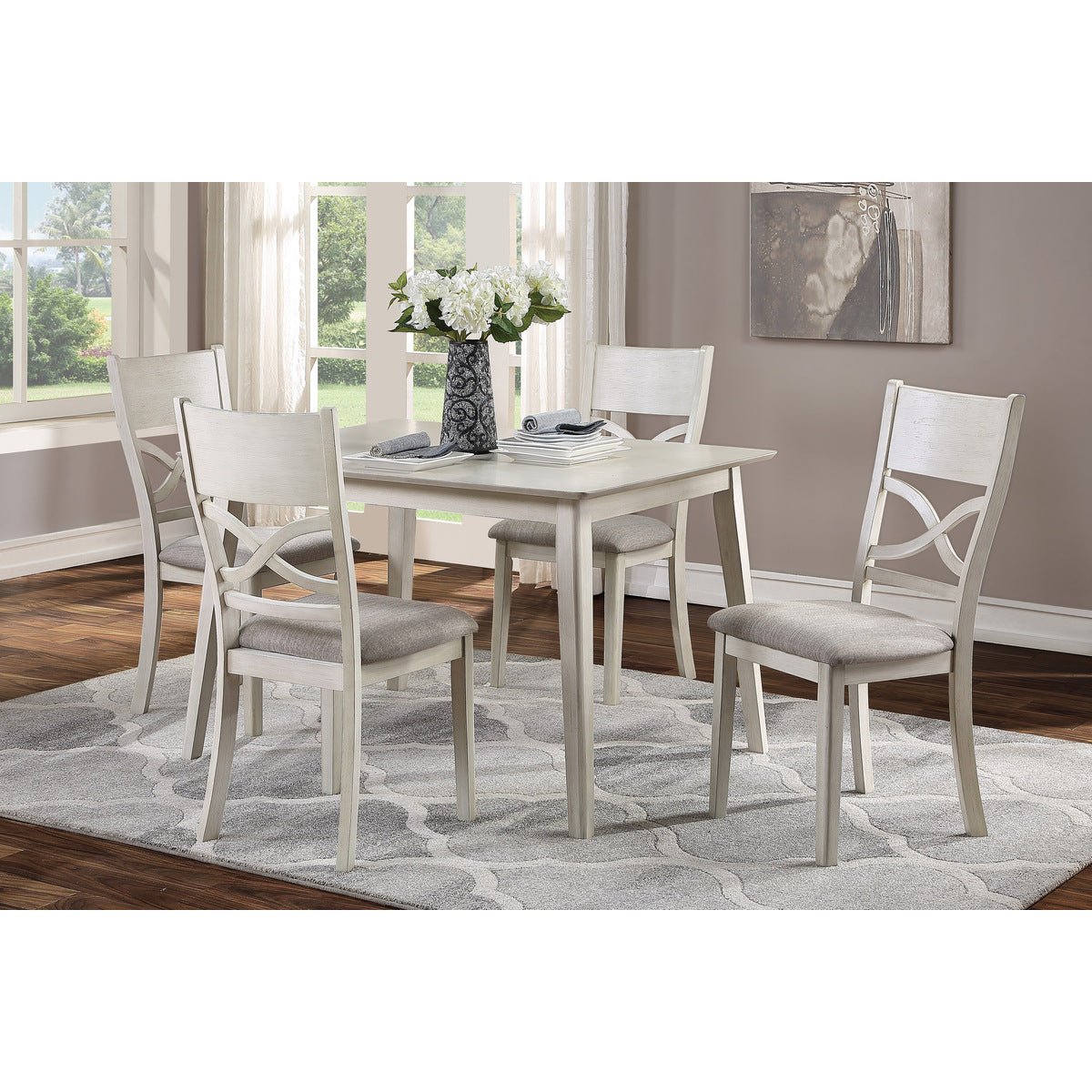Anderson Collection 5-Piece Dinette Set - Modern Kitchen Dining Table and Chairs for Small Spaces - Perfect for Breakfast Nook, Apartment, or Cozy Home Decor