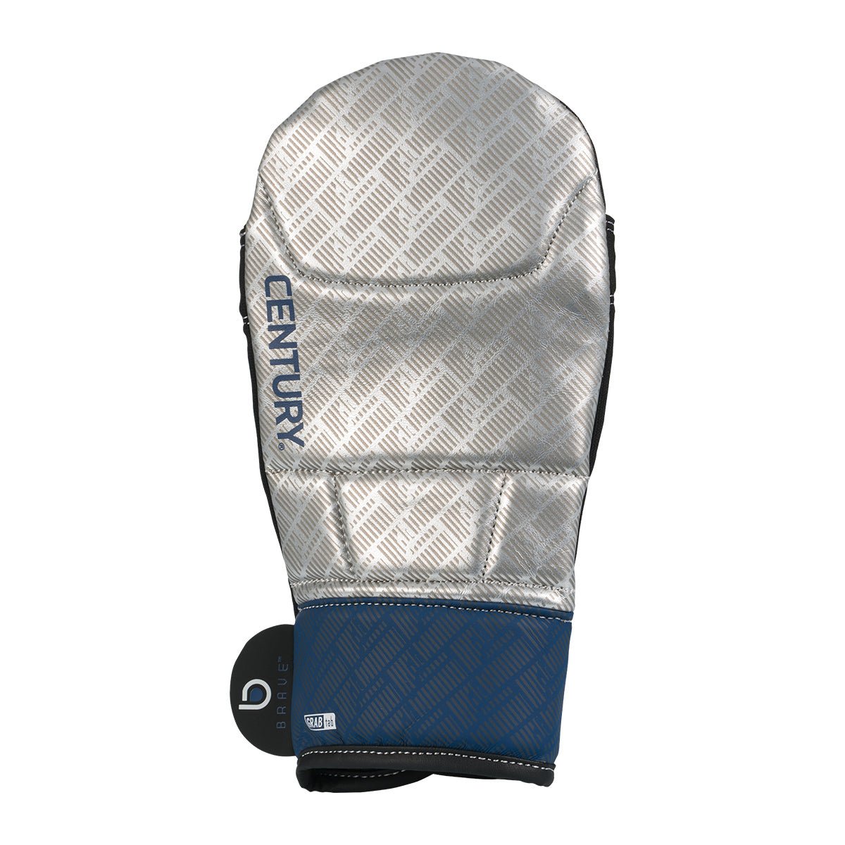 Brave Bag Gloves for Boxing & MMA Training - Premium Silver/Navy Punching Mitts - Ideal for Heavy Bag Workouts, Sparring & Fitness Training