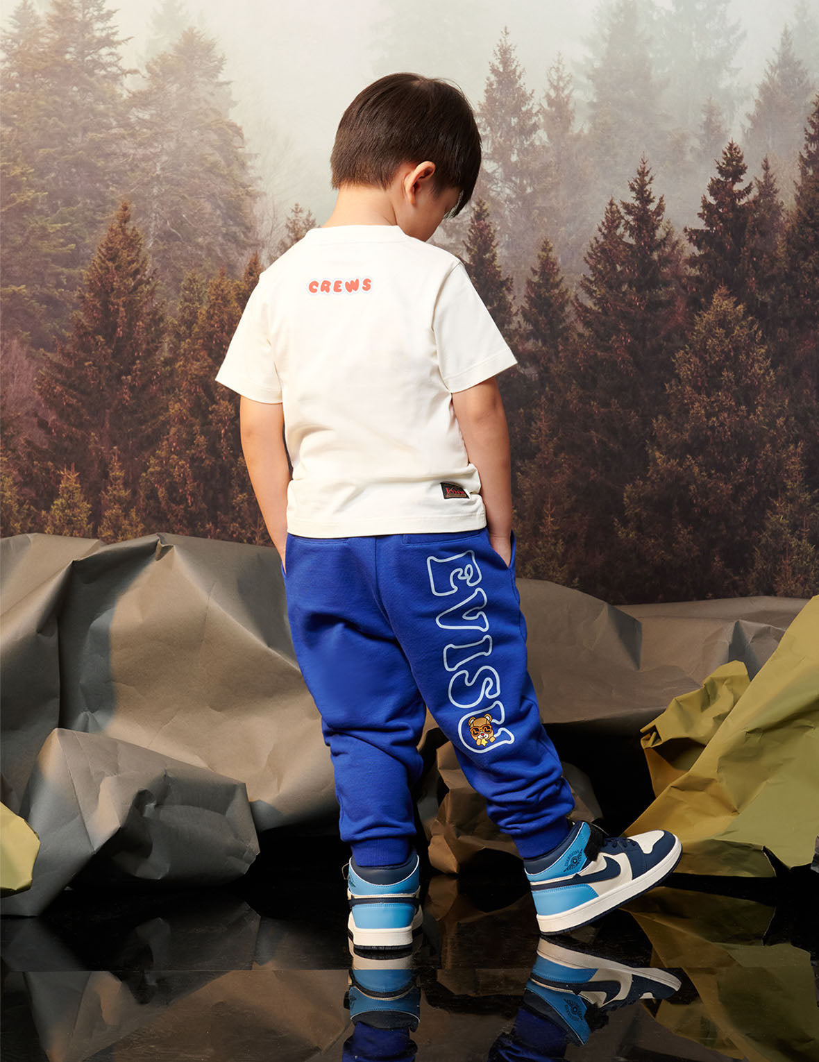 Logo and Bear Print Regular Fit Sweatpants for Men & Women - Comfortable Casual Lounge Pants for Home, Gym, and Outdoor Activities