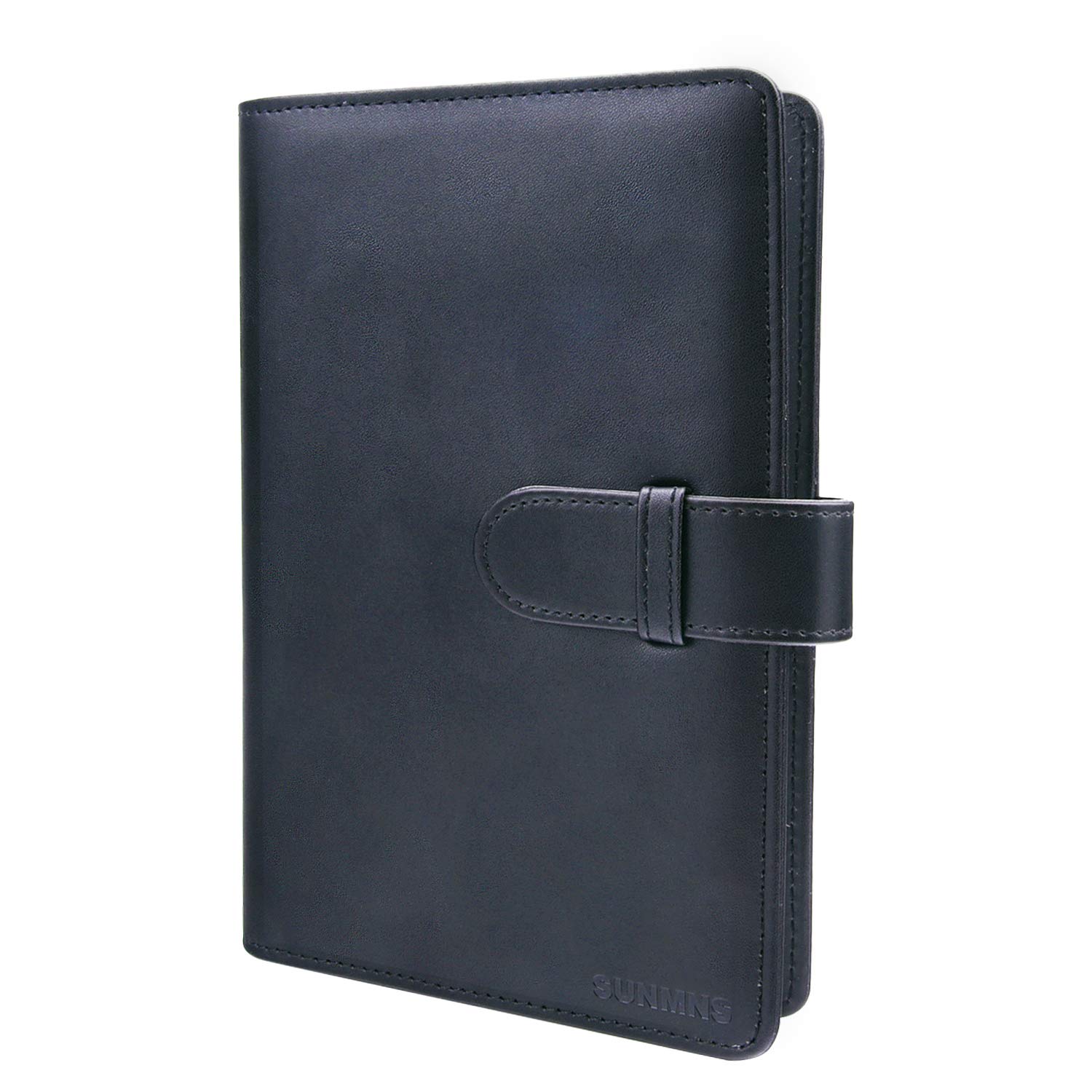 Sunmns PU Leather Wallet Photo Album - Compatible with Fujifilm Instax Wide 300, Polaroid POP, POP 2.0, OneStep 2, OneStep+ - Holds Instant Film & Credit Cards - Perfect for Travel, Parties & Photo Storage (Black)
