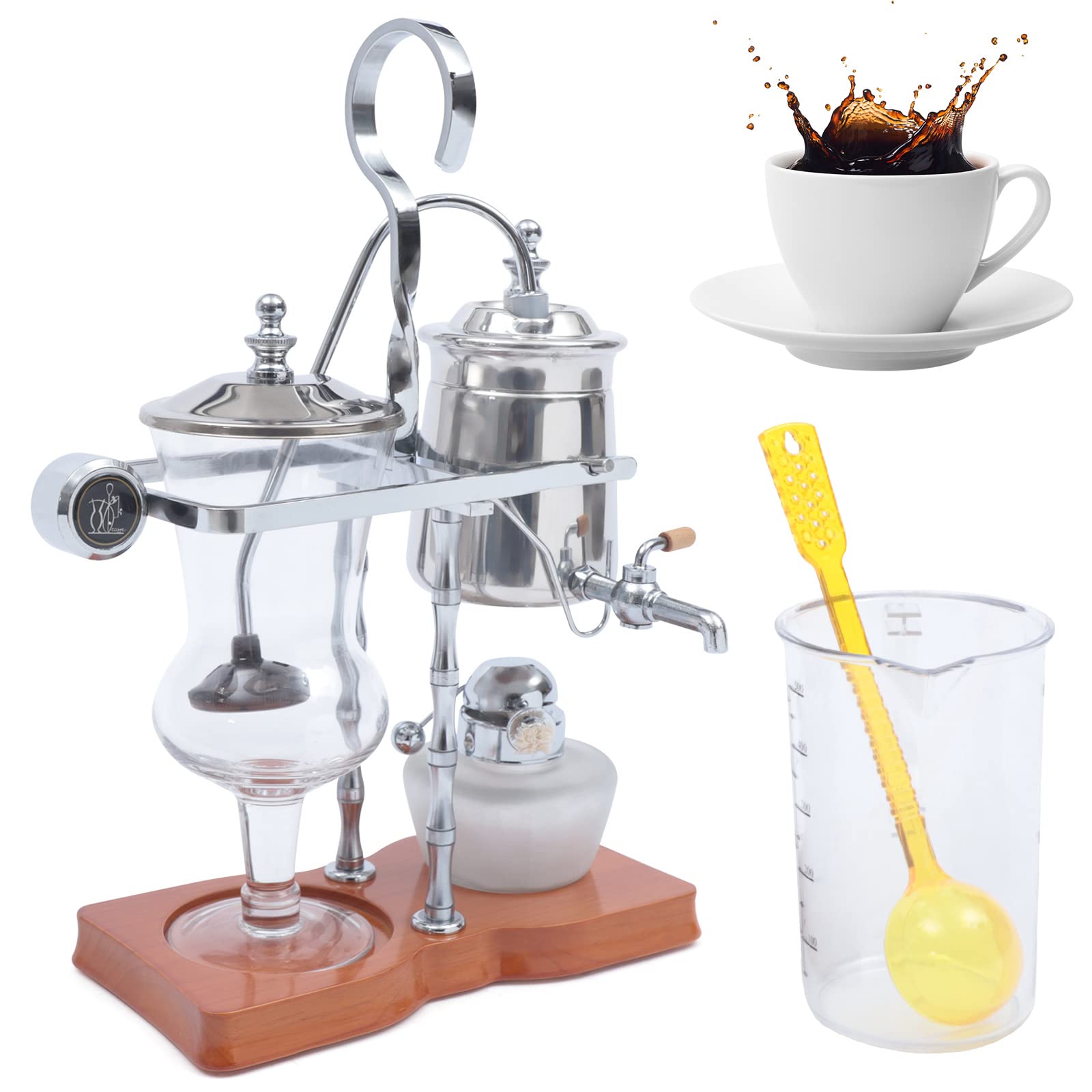 Premium Royal Family Balance Siphon Coffee Maker - Retro-Style Syphon Brewer with Curved Hook for Home, Cafe & Kitchen | Perfect for Espresso, Latte & Specialty Coffee Brewing