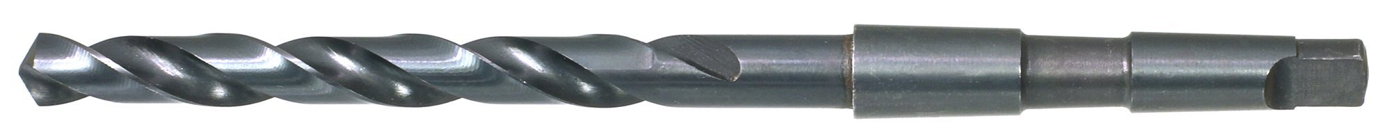 1400 Series High-Speed Steel Taper Shank Drill Bit - Black Oxide Finish, Morse Taper Shank, Spiral Flute, 118° Point, 3/4