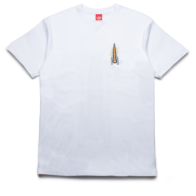 Rocket Boy Ice Cream Graphic T-Shirt for Men - Soft Cotton White Tee - Casual Streetwear & Summer Outfit Essential