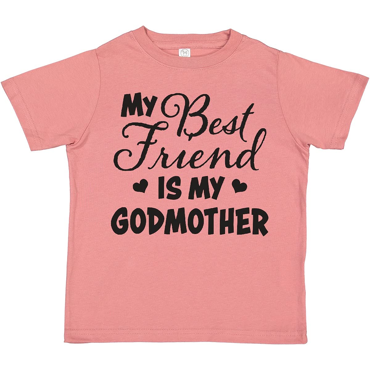 My Best Friend is My Godmother Toddler T-Shirt with Hearts Design - Perfect for Birthdays, Family Gatherings & Special Occasions