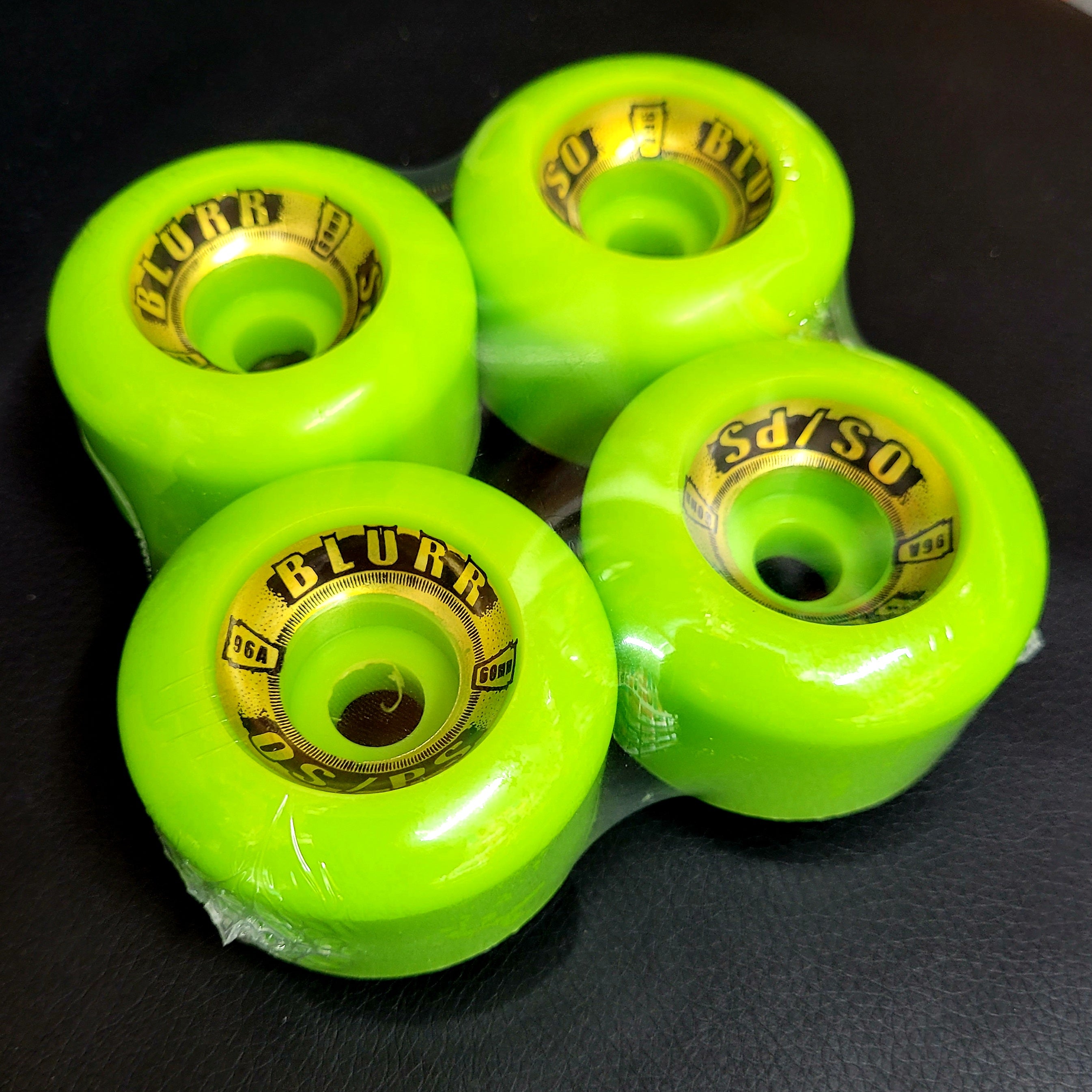 Vision Blurr Skateboard Wheels 60mm 96A (90A) Reissues - High Performance Green Wheels for Street Skating and Tricks