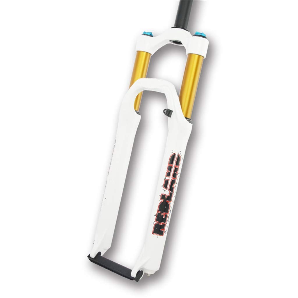 **Mountain Bike Front Suspension Fork - Aluminum Alloy Shock Absorber with 8-Section Adjustable Gas Fork & Shoulder Control - Straight Tube Design for Trail & Off-Road Biking**
