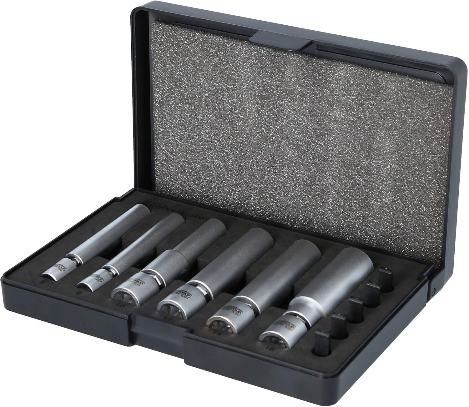KS TOOLS 500.7325 11-Piece Special Glow & Spark Plug Socket Set with Joint - 1/4 & 3/8 Inch Drive, Color Coded - Perfect for Automotive Repair & Engine Maintenance