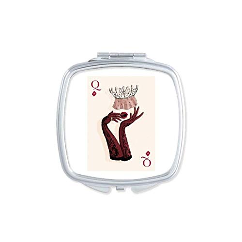 DIYthinker Diamond Q Pattern Playing Cards - Portable Compact Pocket Mirror with Double Sided Glass for Makeup & Travel Essentials | Perfect for On-the-Go Touchups, Cosplay, and Professional Makeup Artists