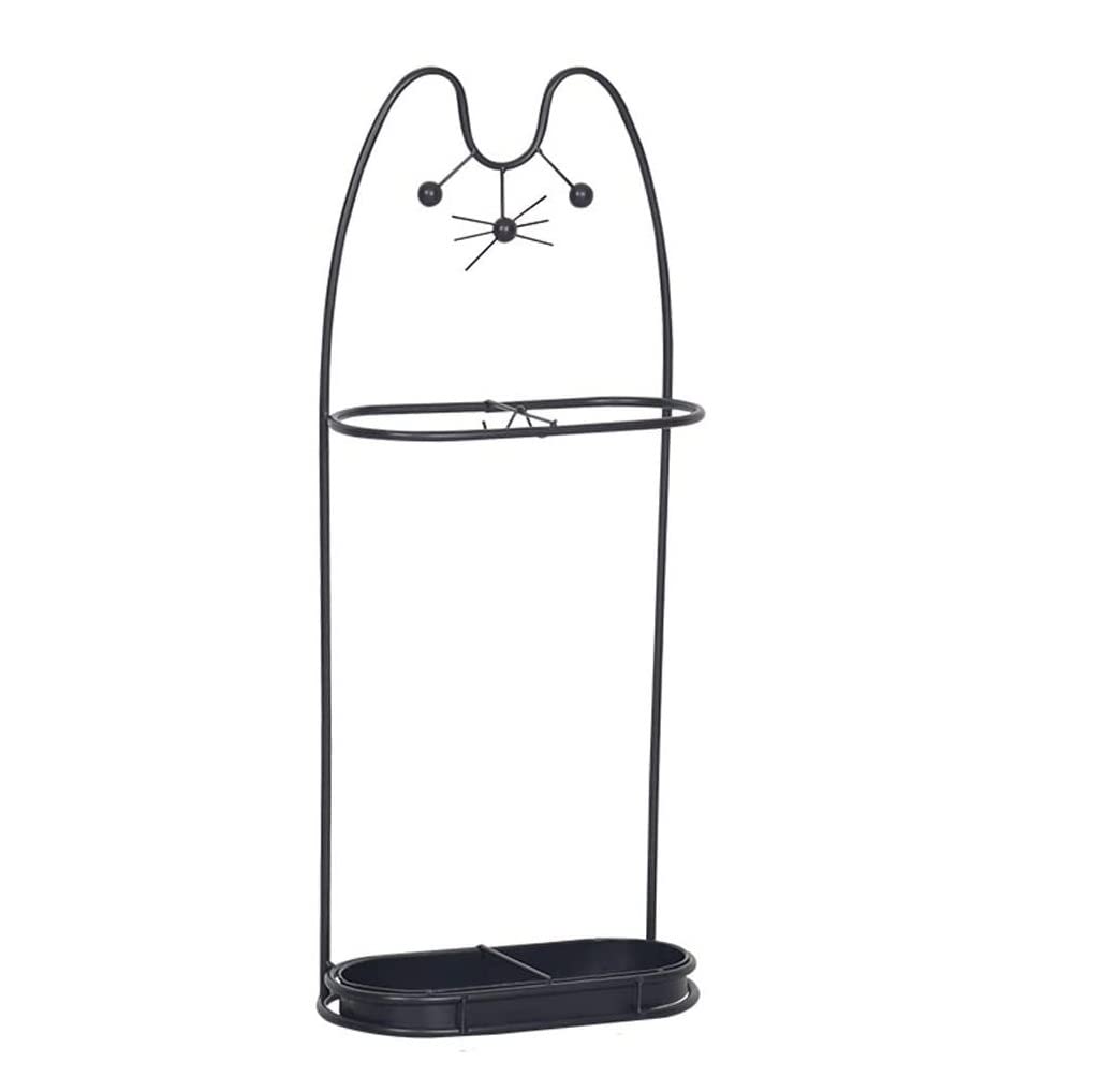 WLABS Cat Umbrella Holder - Durable Steel Umbrella Stand for Entryway, Front Door & Hotel Lobby - Space-Saving Umbrella Rack (Black) - Perfect for Home, Office & Commercial Use