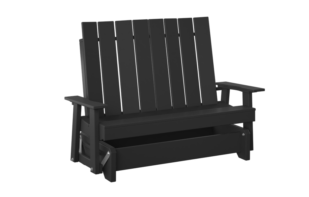 Modern 4-Foot Outdoor Glider Bench - Patio Swing for Garden, Porch & Backyard Relaxation - Weather-Resistant All-Weather Furniture for Outdoor Living Spaces