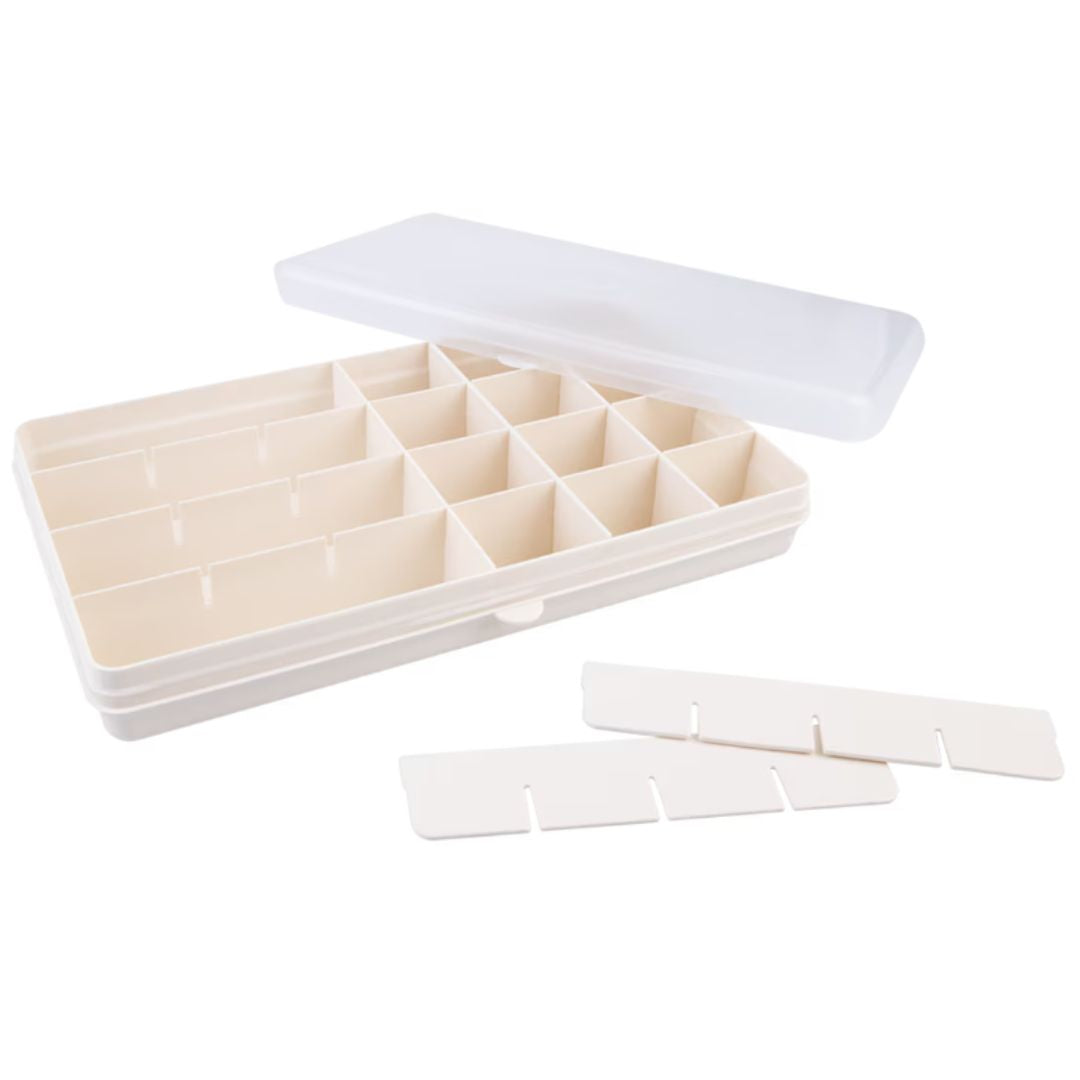 Melii Luxe Snackle Box XL - Premium Large Snack Storage Container in Elegant Ivory | Perfect for Parties, Picnics, and Home Organization