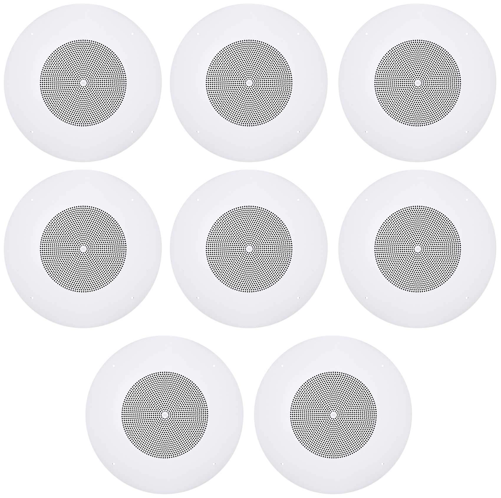 JBL CSS8008 8-Inch Commercial 70V/100V 5W Ceiling Speaker - Set of 8 - Perfect for Restaurants, Bars, Cafes & Background Music Systems