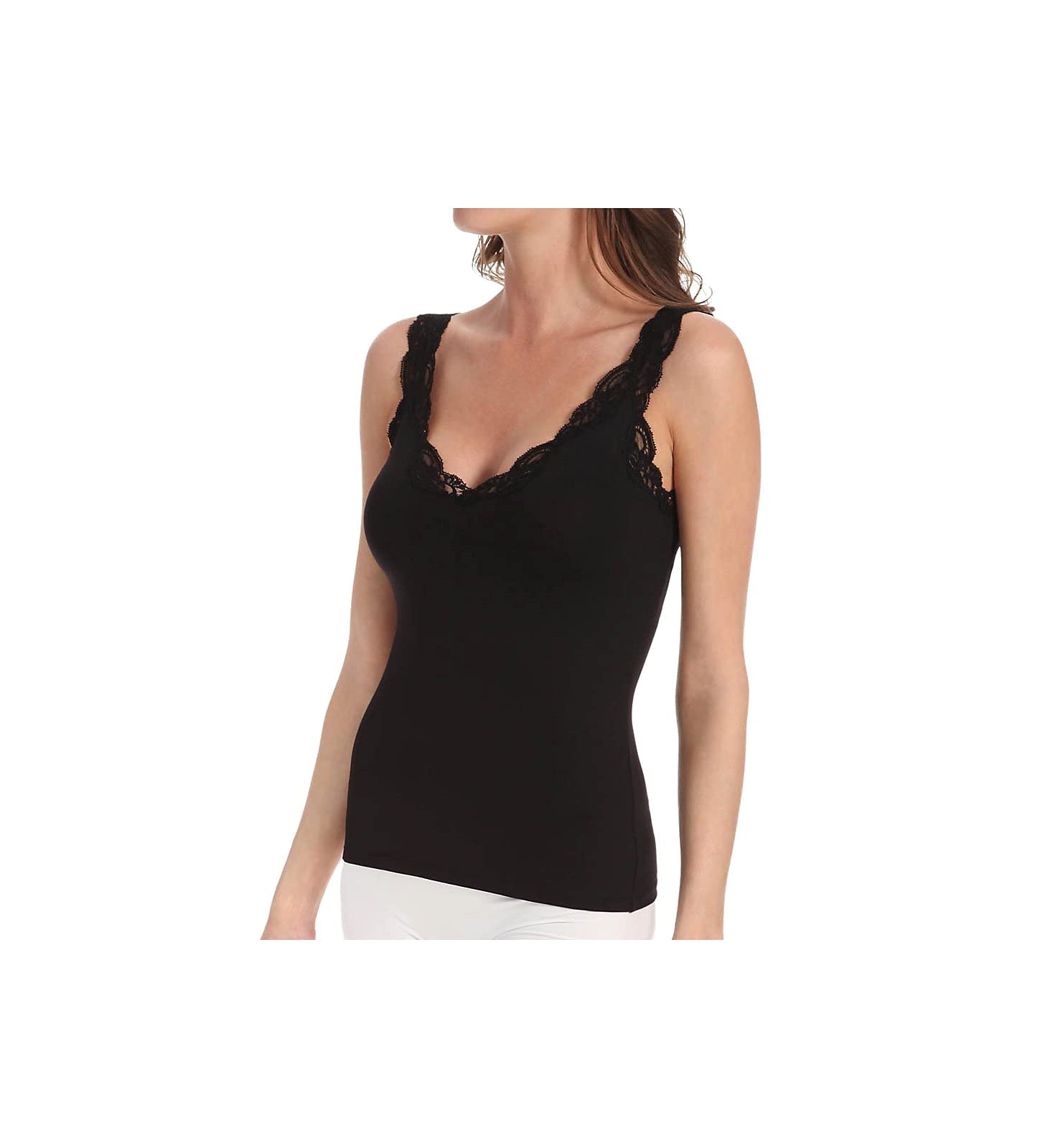 Only Hearts Women's Delicious Deep V-Neck Lace Tank Top - Sexy Casual Summer Top for Date Night & Beach Outfits