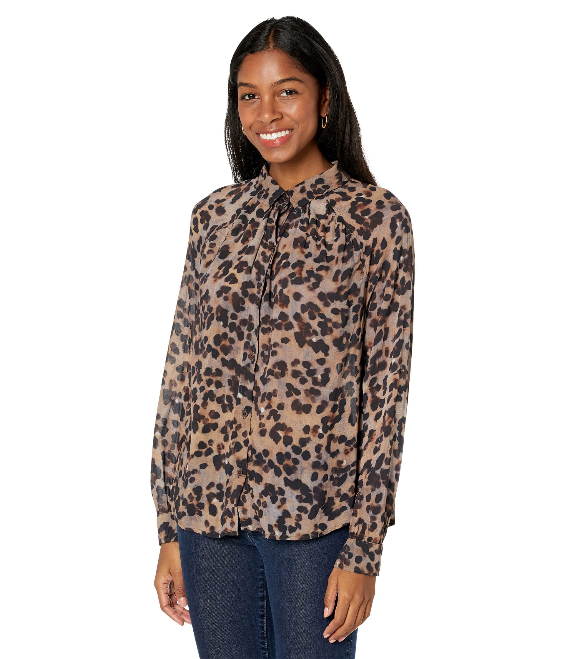 Bella Dahl Women's Long Sleeve Raglan Shirt - Soft Cotton Casual Top for Everyday Wear | Perfect for Work, Date Night & Weekend Outfits