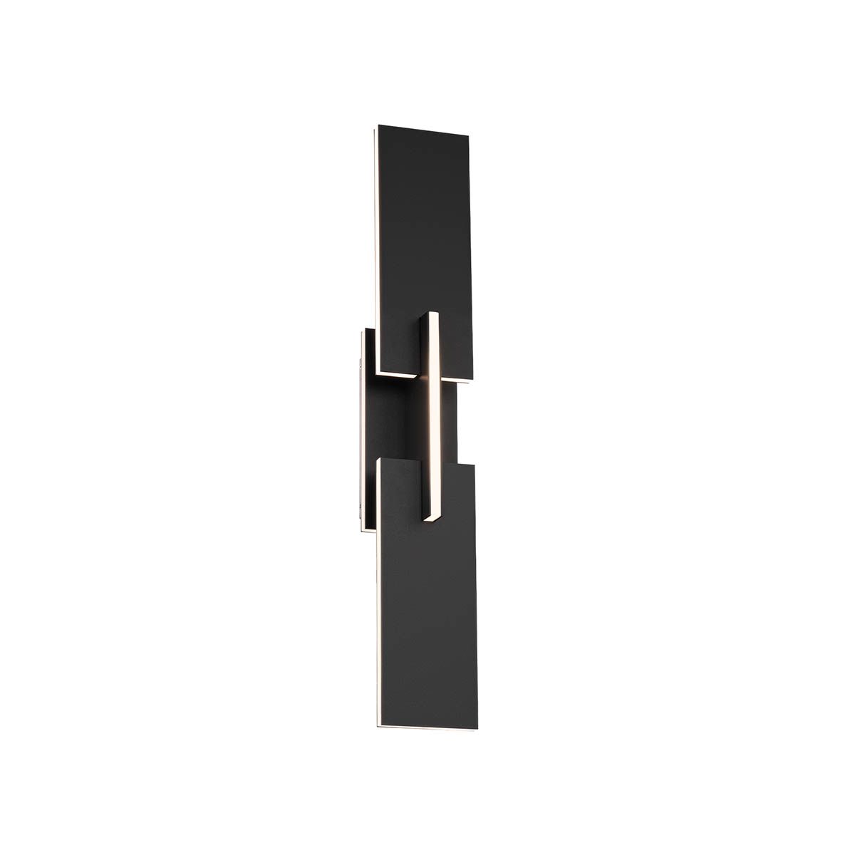 Amari 22-Inch Modern LED Wall Sconce Light Fixture - Black Finish for Bedroom, Living Room, or Hallway Lighting