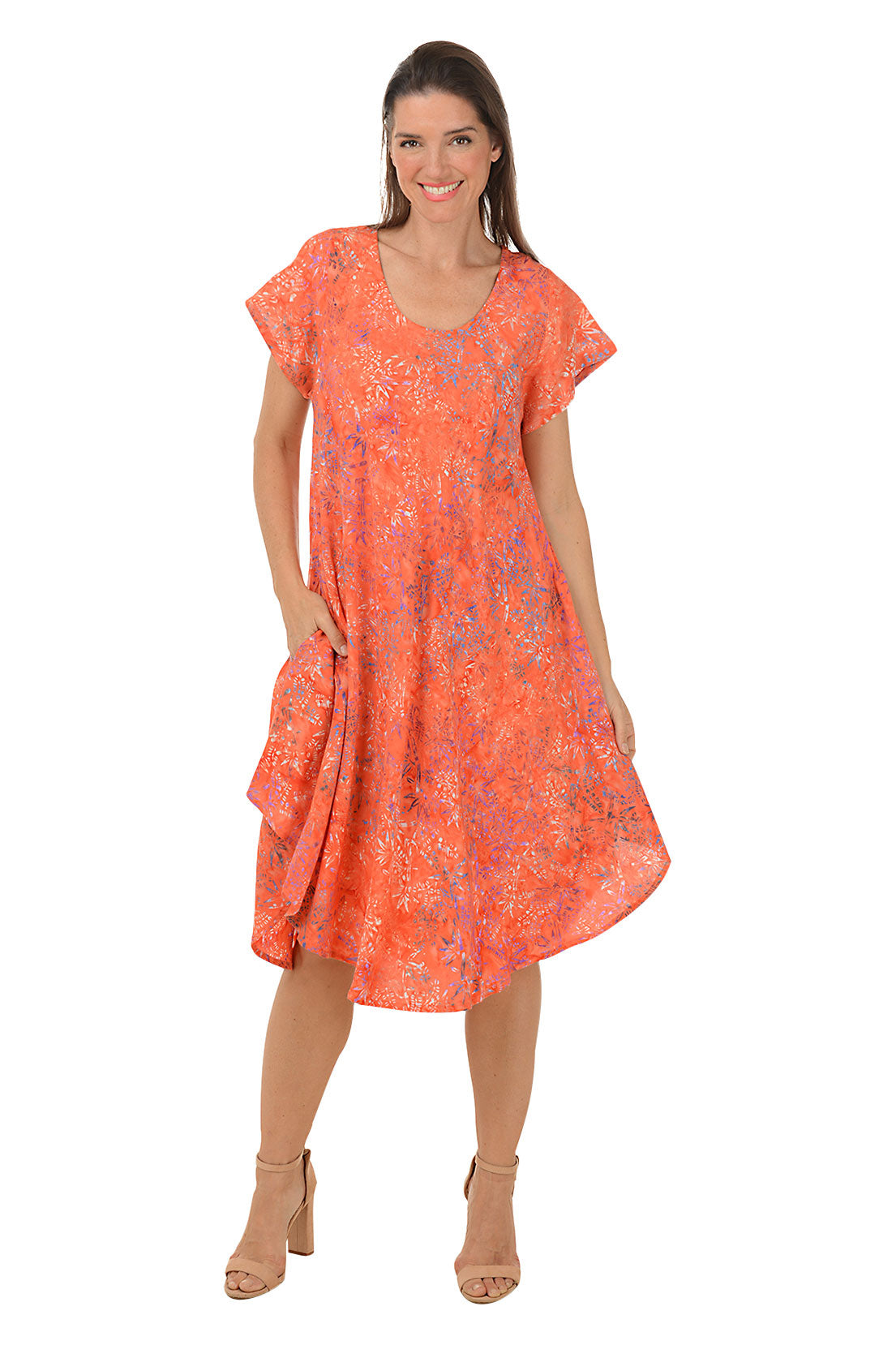 Bamboo Sherry Short Sleeve Cover Up Dress - Lightweight Summer Beach Dress for Women, Perfect for Poolside, Vacation & Casual Wear